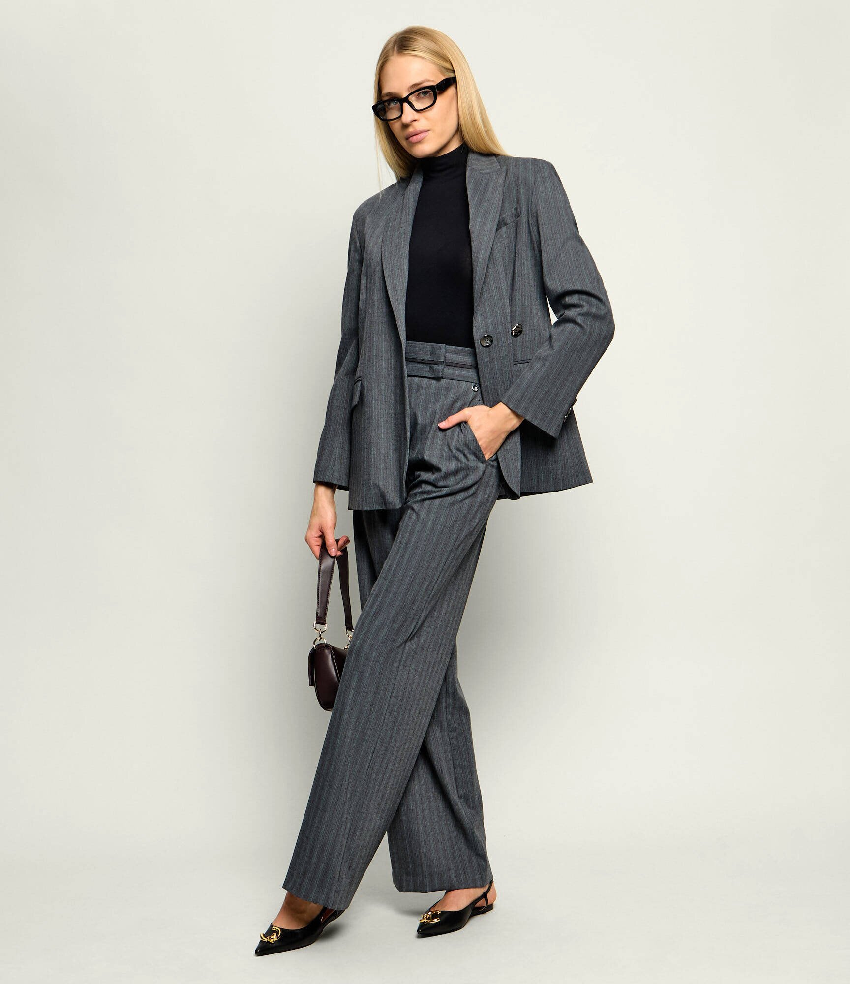Liu Jo Pantaloni | Relaxed fit cu adaos de lână