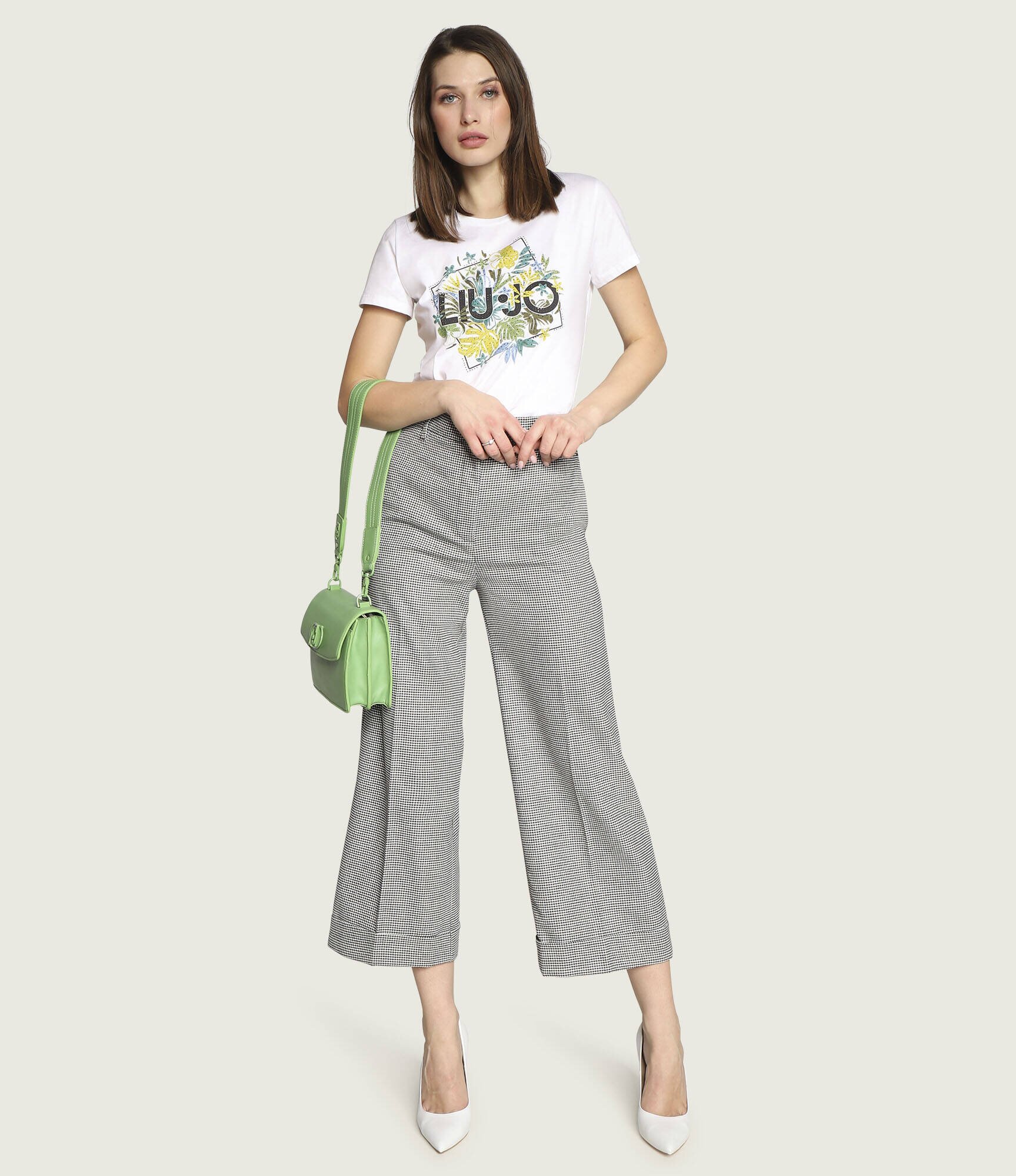Liu Jo Pantaloni | Relaxed fit cu adaos de lână