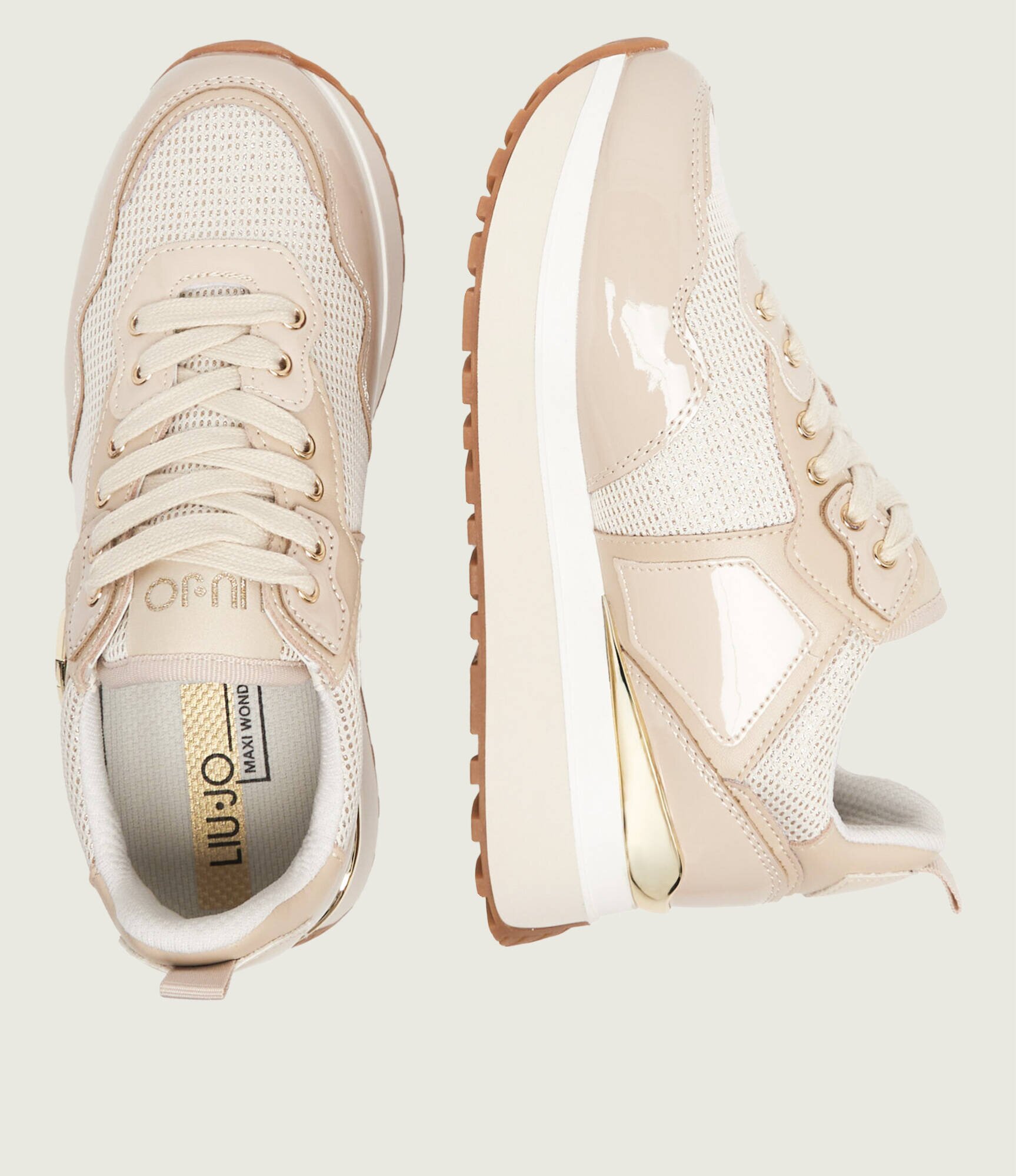 Liu Jo Sneakers Maxi Wonder 01 cu adaos de piele