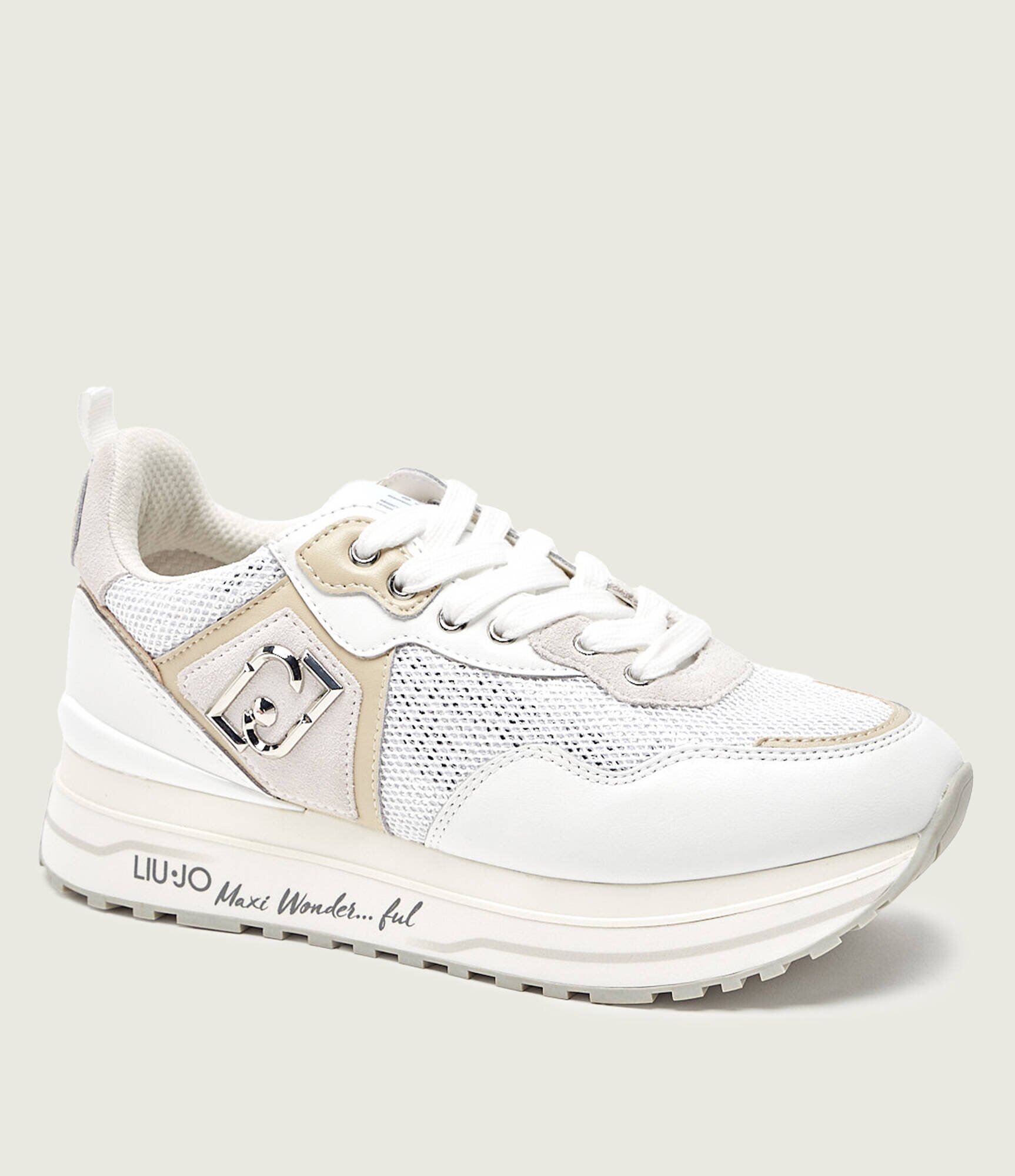 Liu Jo Sneakers MAXI WONDER 01 cu adaos de piele