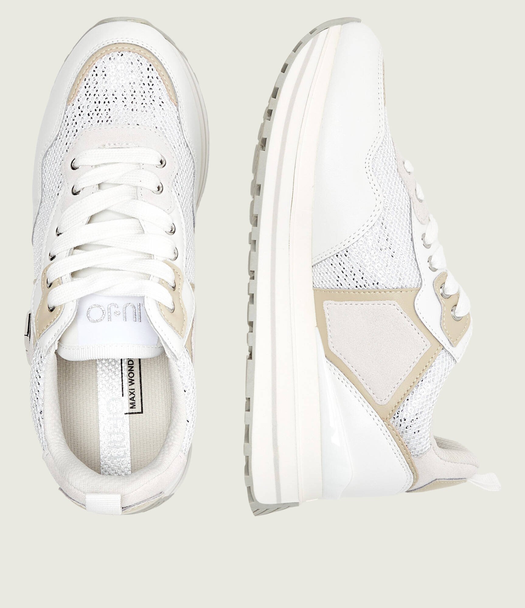 Liu Jo Sneakers MAXI WONDER 01 cu adaos de piele