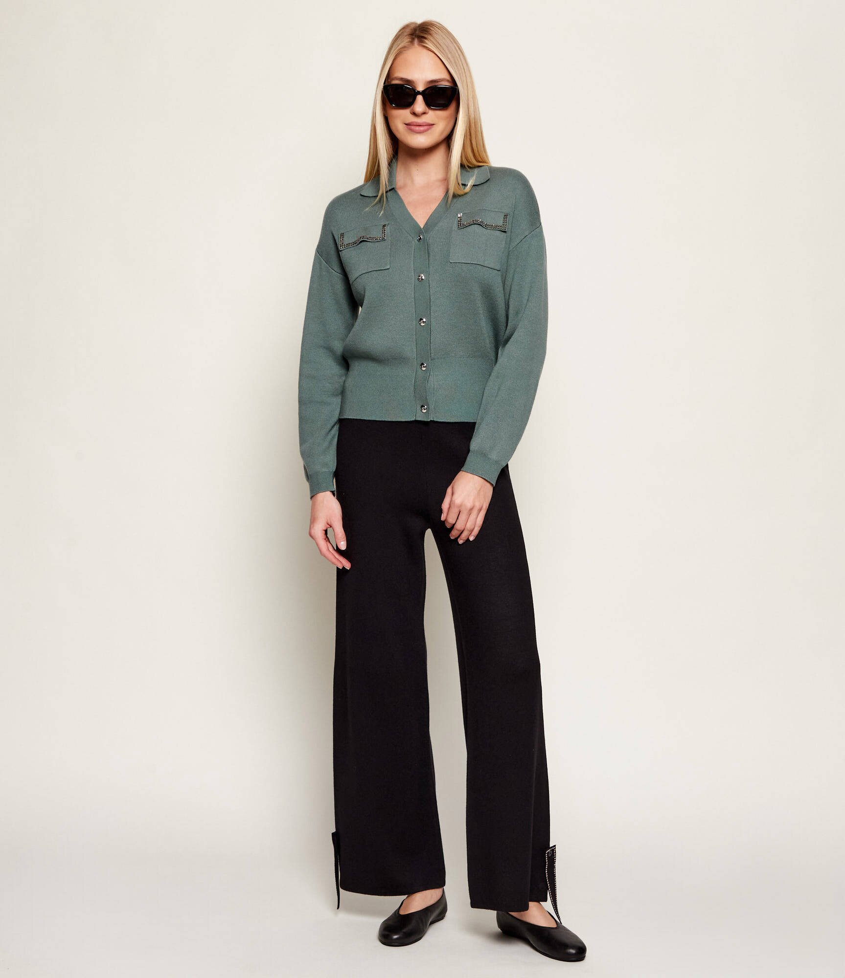 Liu Jo Sport Cardigan | Loose fit cu adaos de mătase
