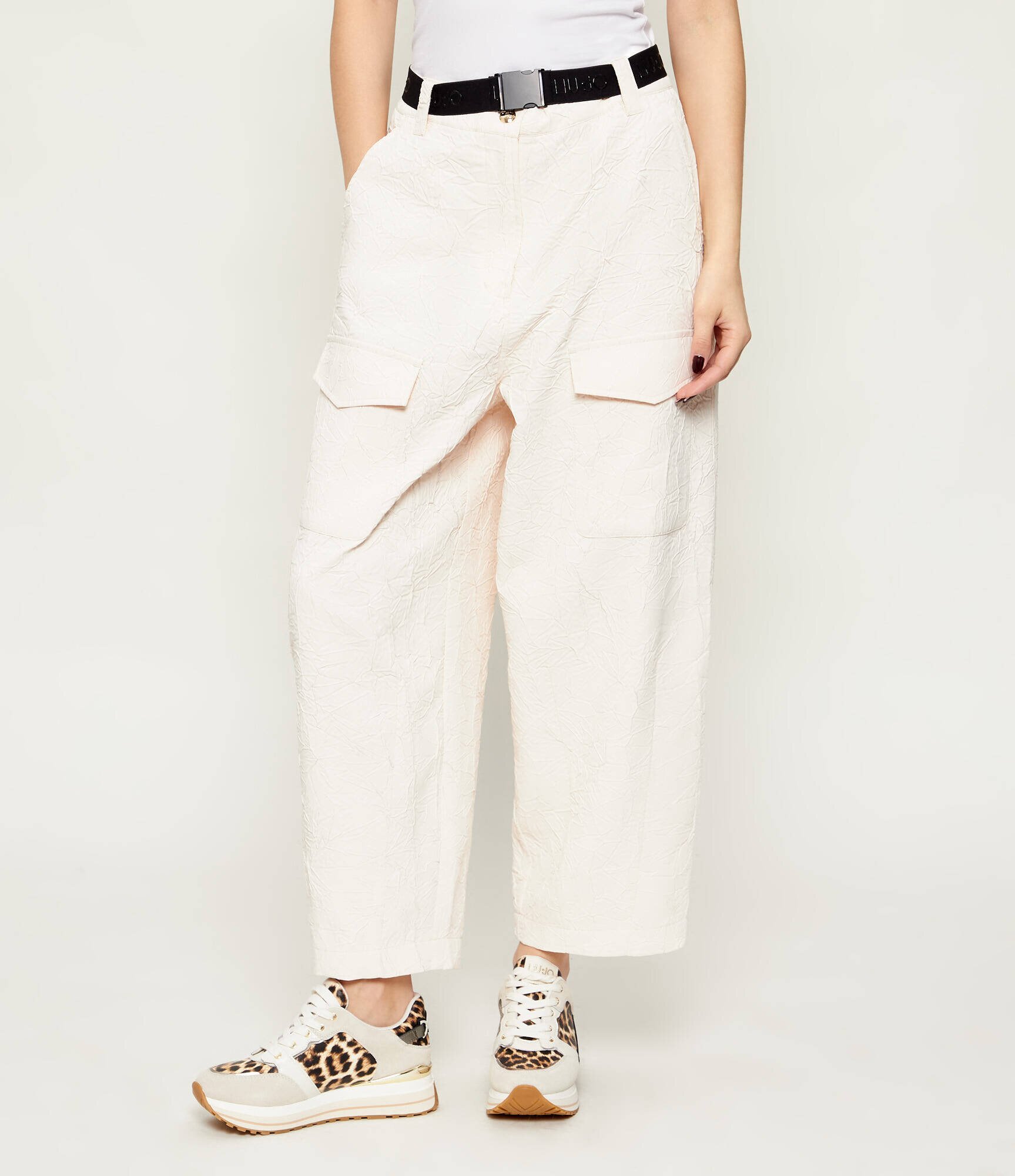 Liu Jo Sport Pantaloni cargo z paskiem | Loose fit