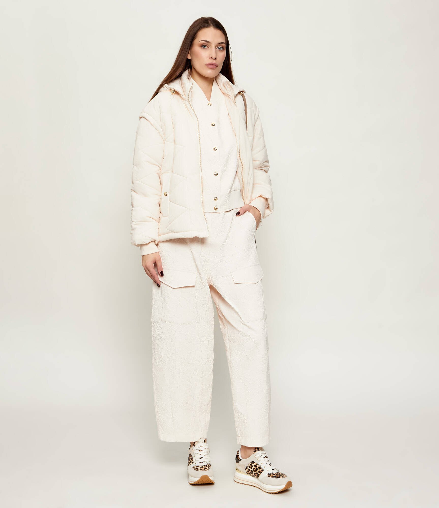 Liu Jo Sport Pantaloni cargo z paskiem | Loose fit