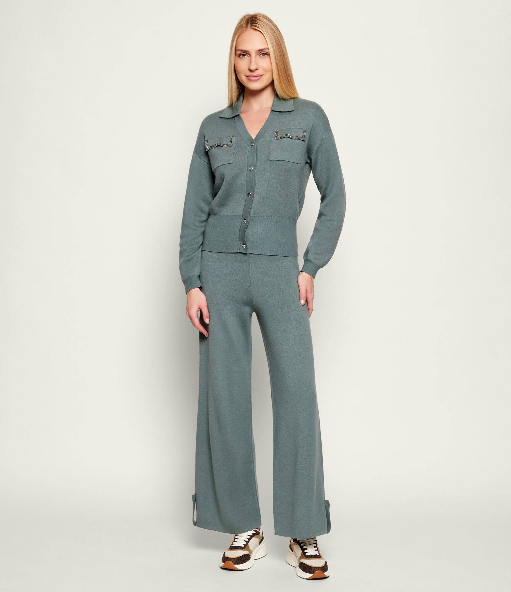Liu Jo Sport Pantaloni de tricot | Relaxed fit cu adaos de mătase