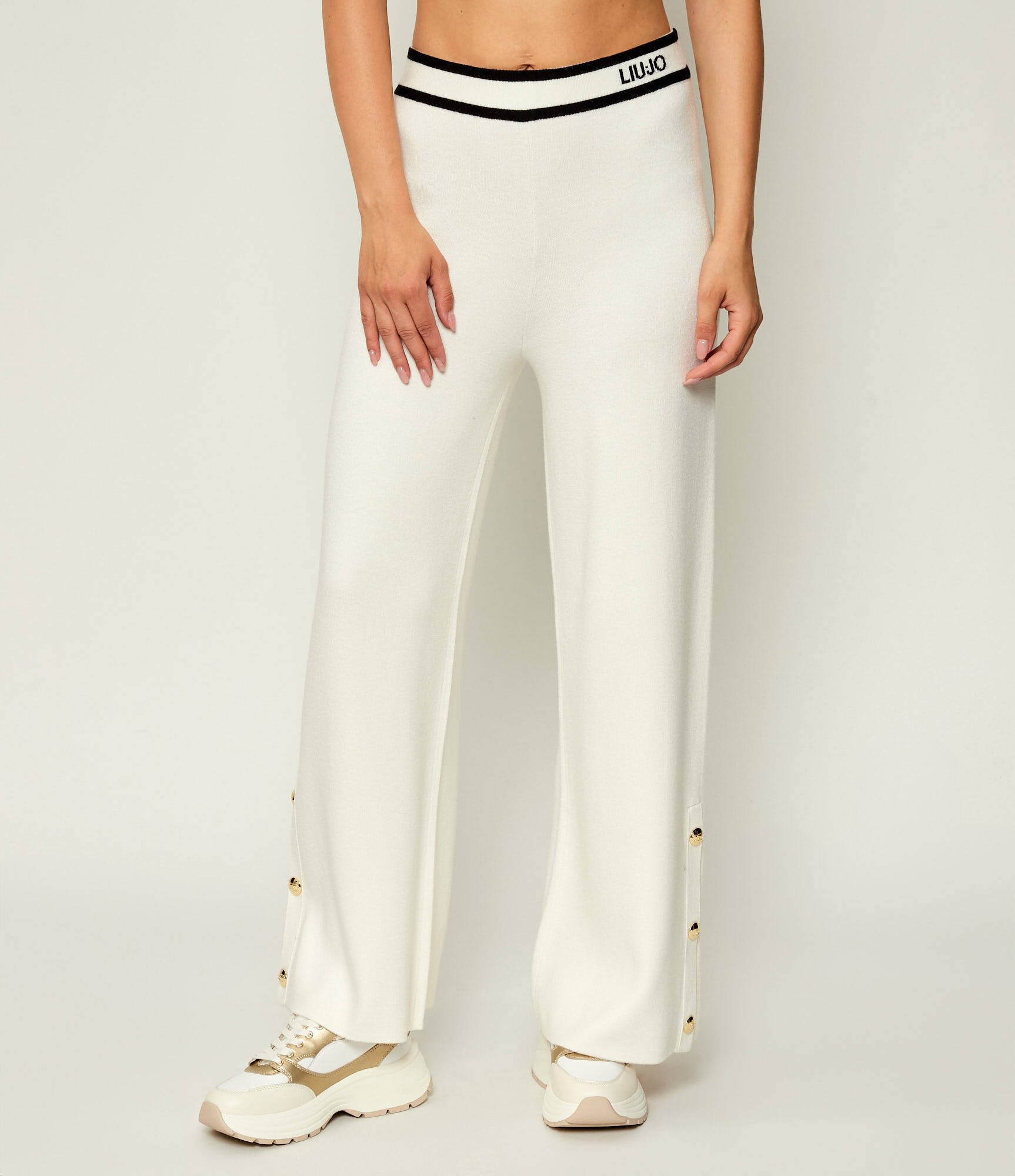 Liu Jo Sport Pantaloni de tricot | Relaxed fit cu adaos de mătase