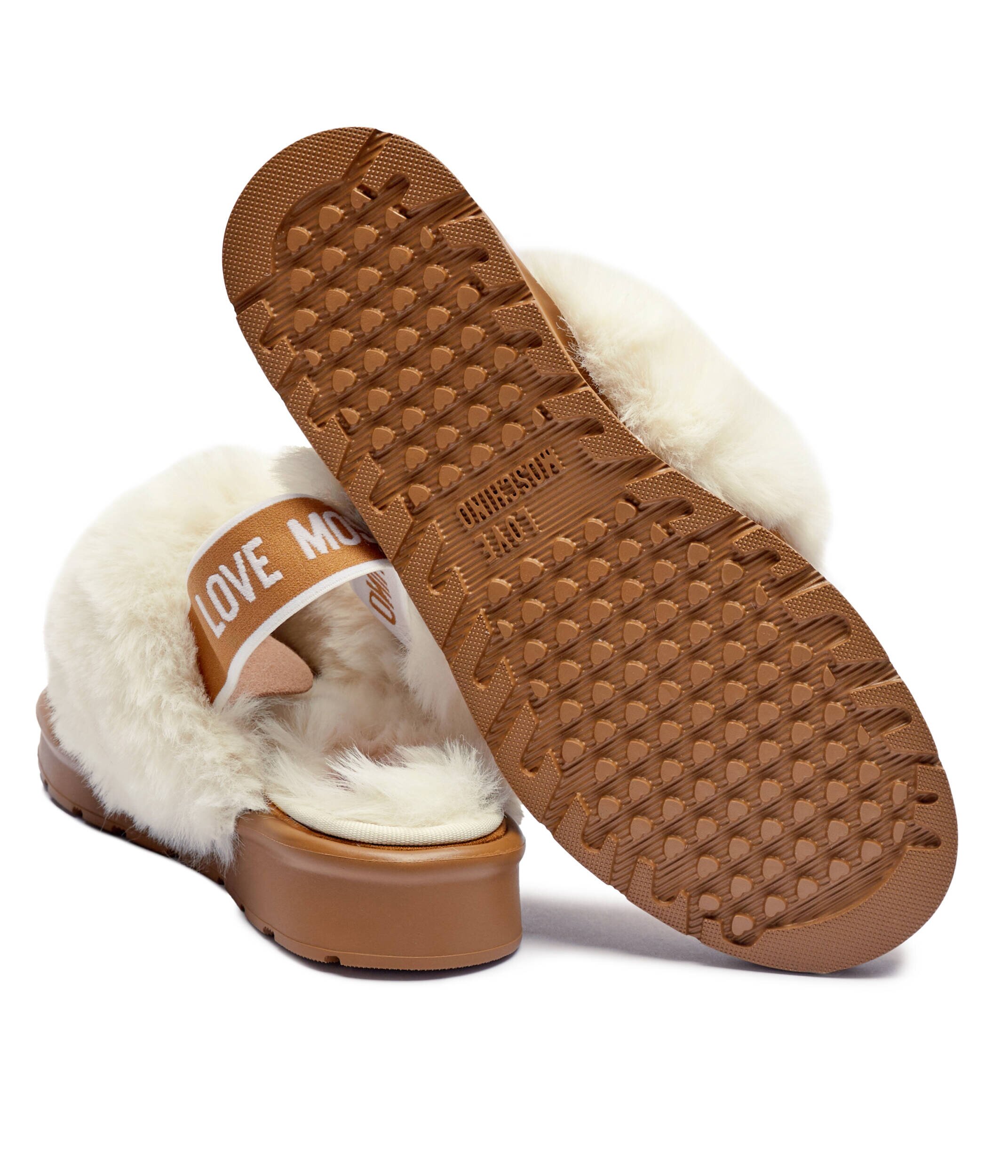 Love Moschino Căptușite papuci de casă | shearling