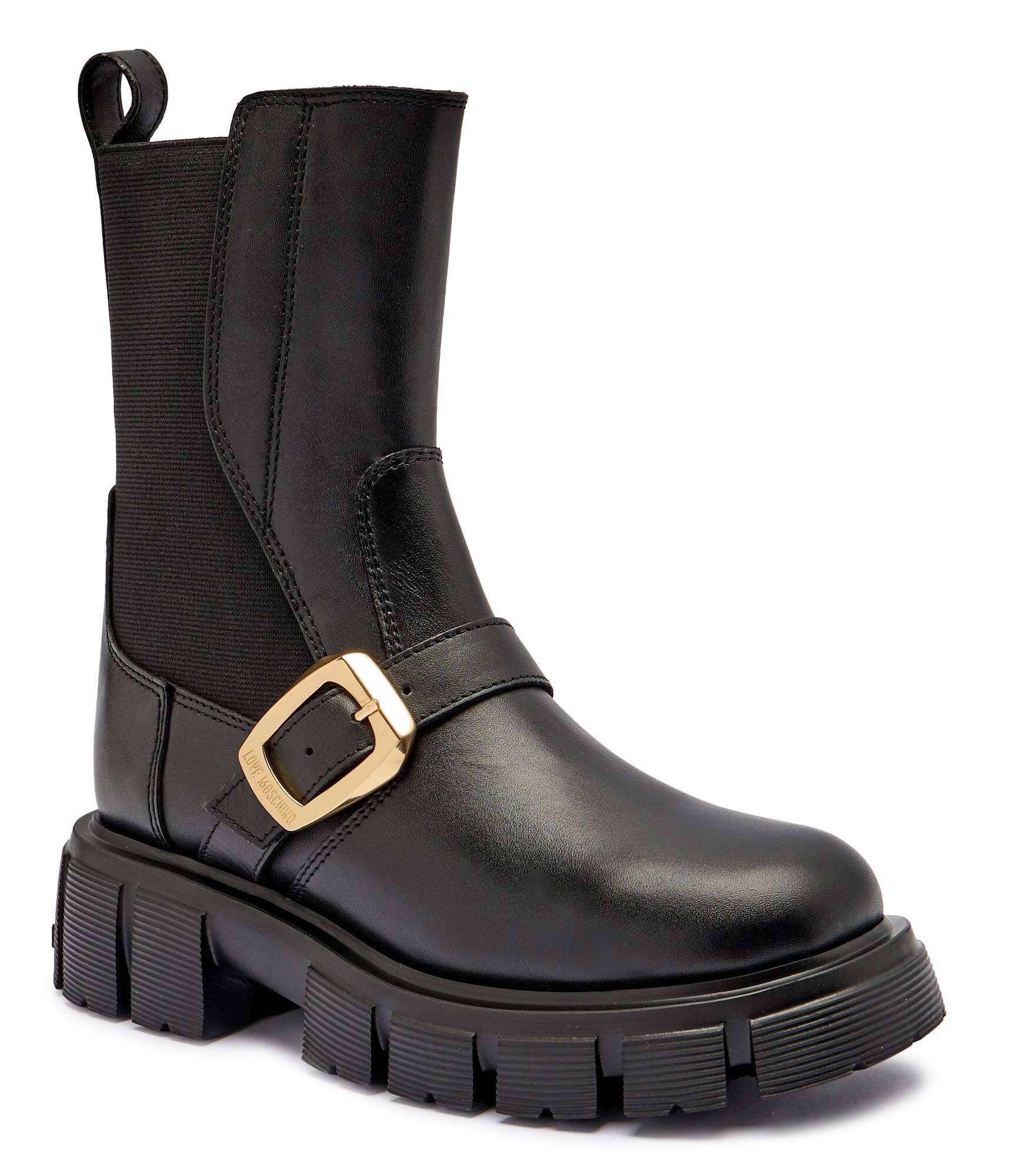 Love Moschino De piele botine cu platformă