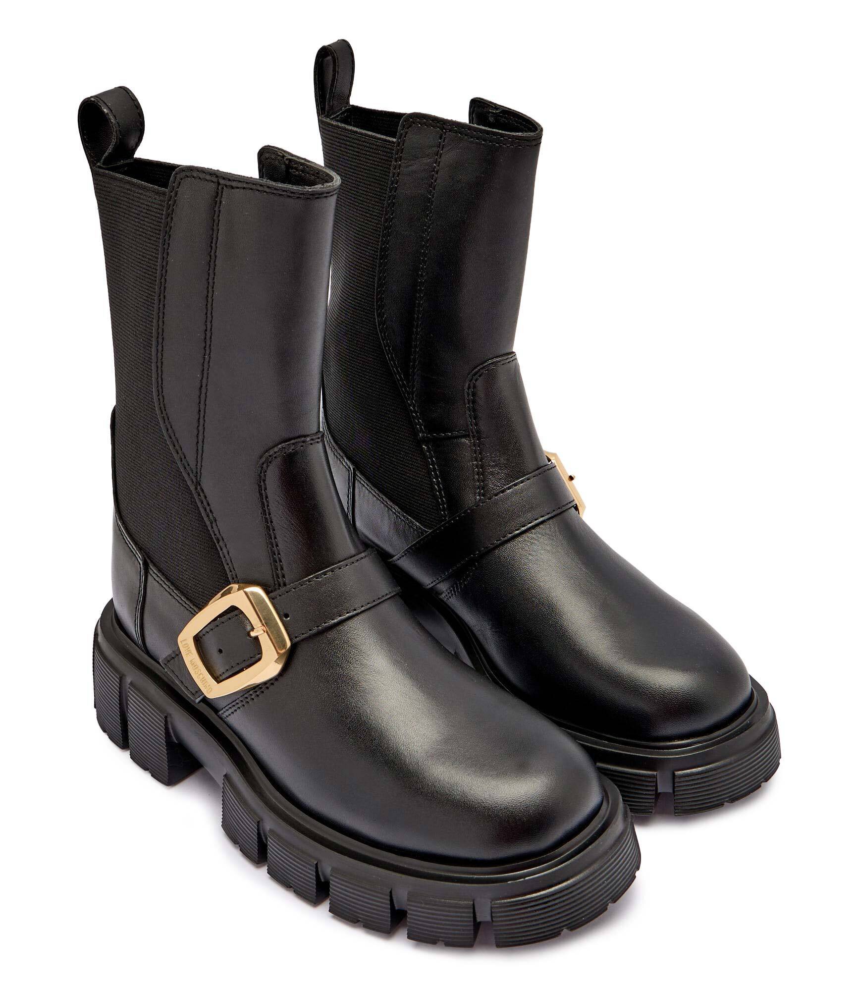 Love Moschino De piele botine cu platformă