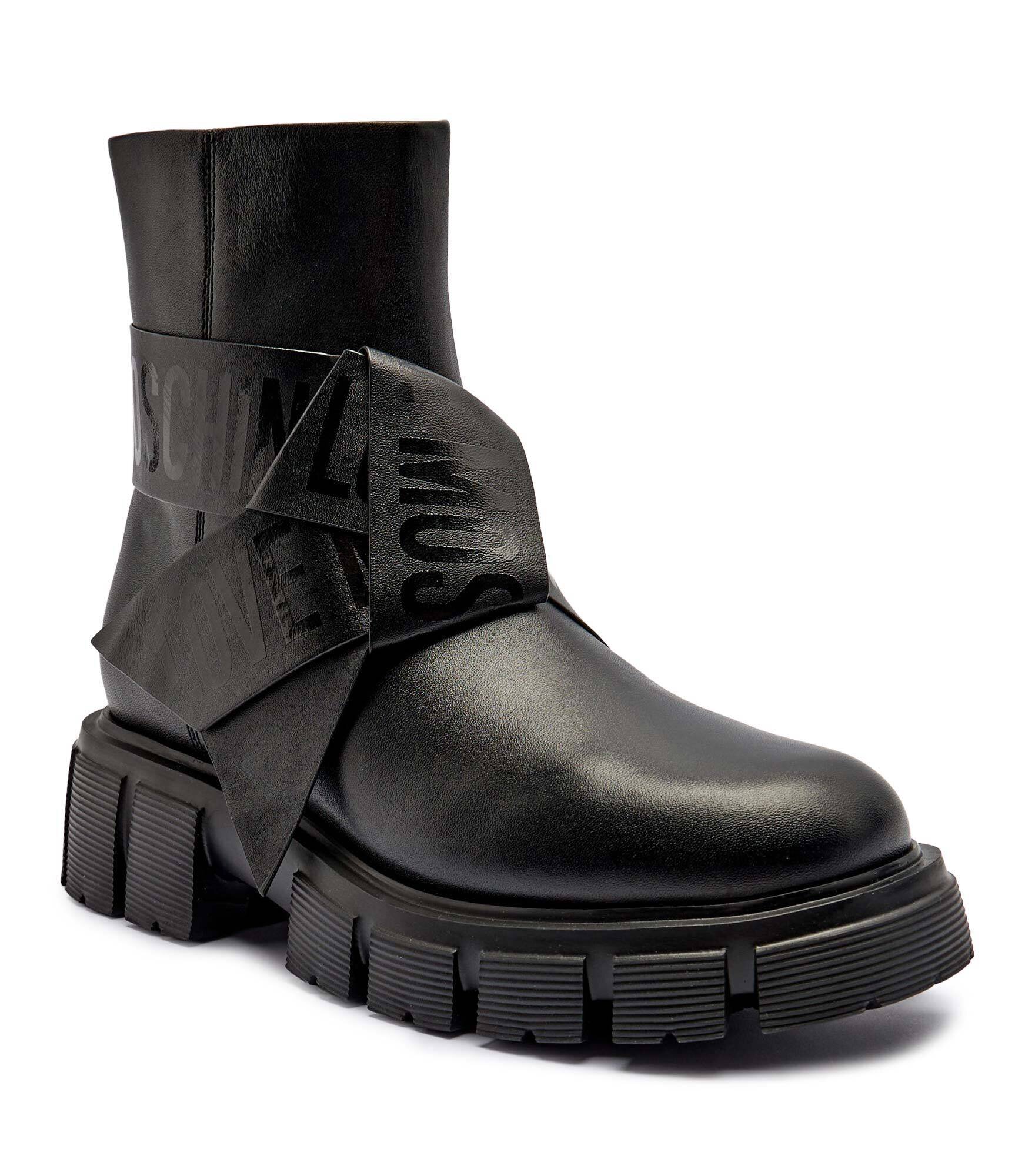 Love Moschino De piele botine cu platformă