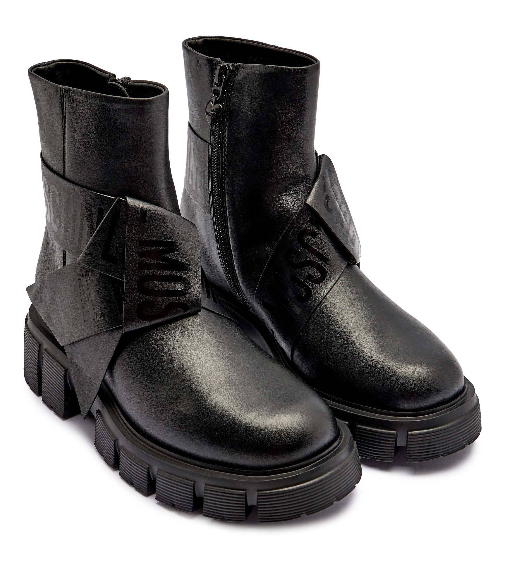 Love Moschino De piele botine cu platformă
