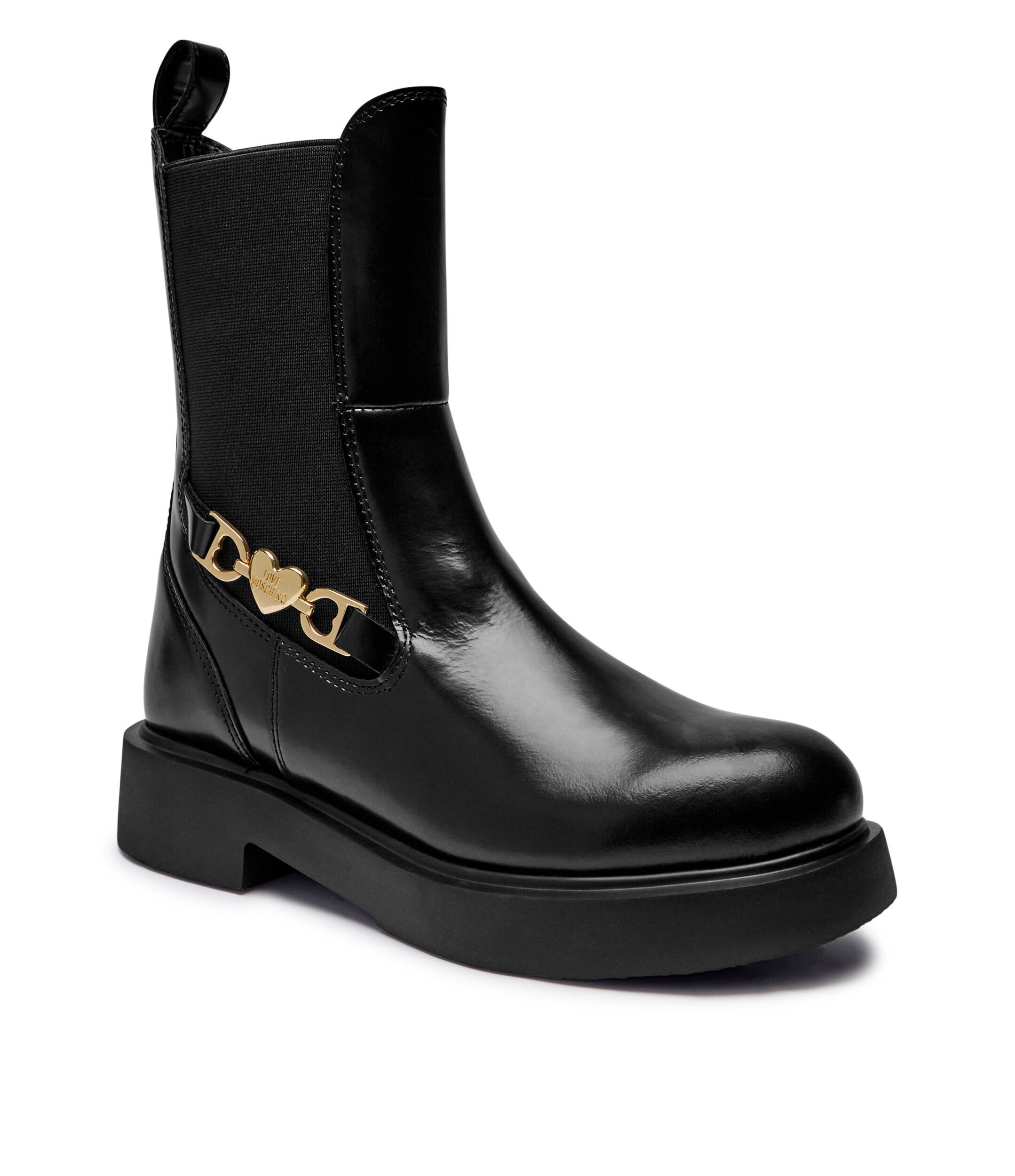 Love Moschino De piele ghete chelsea