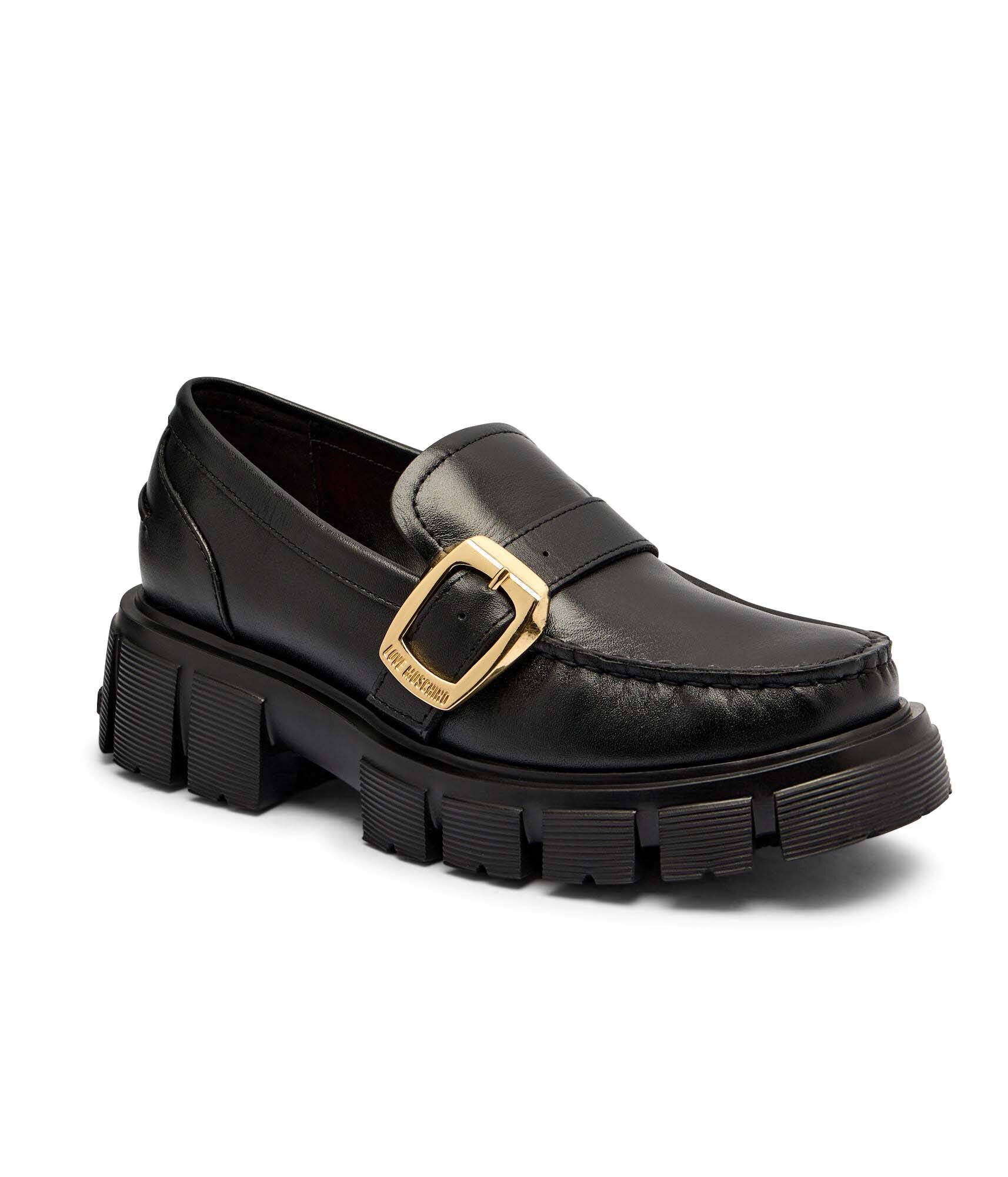 Love Moschino De piele pantofi loafer
