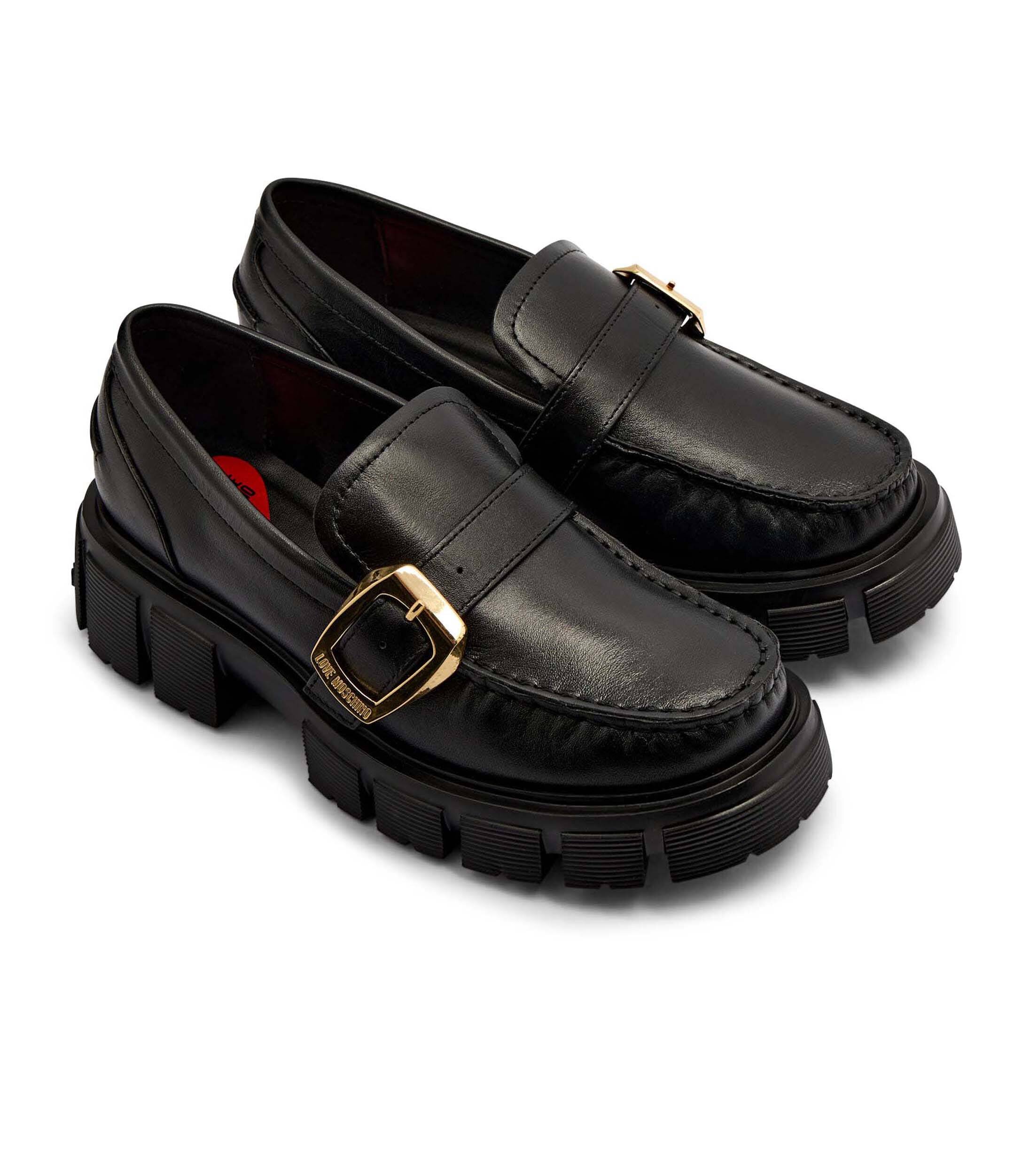 Love Moschino De piele pantofi loafer