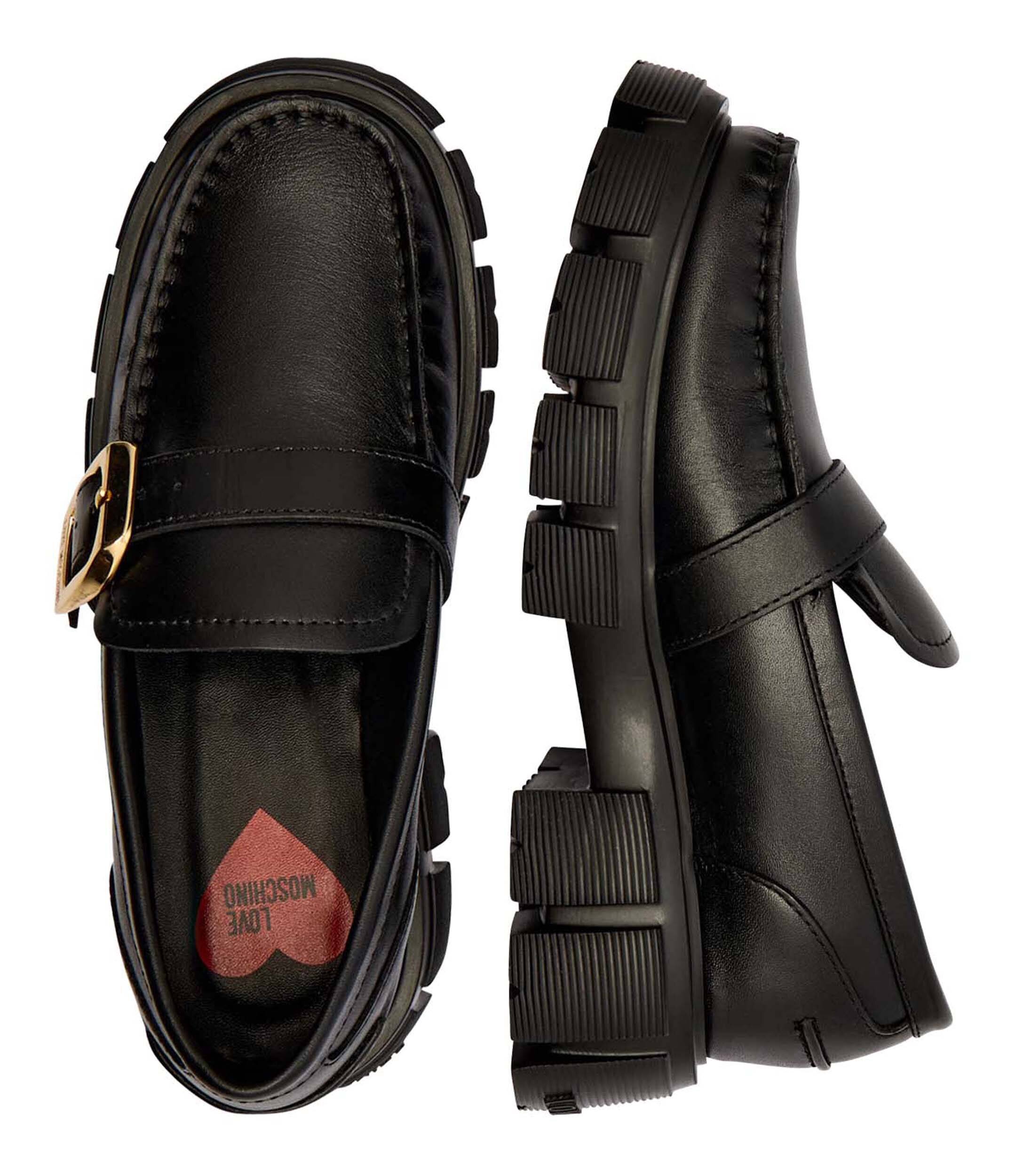 Love Moschino De piele pantofi loafer