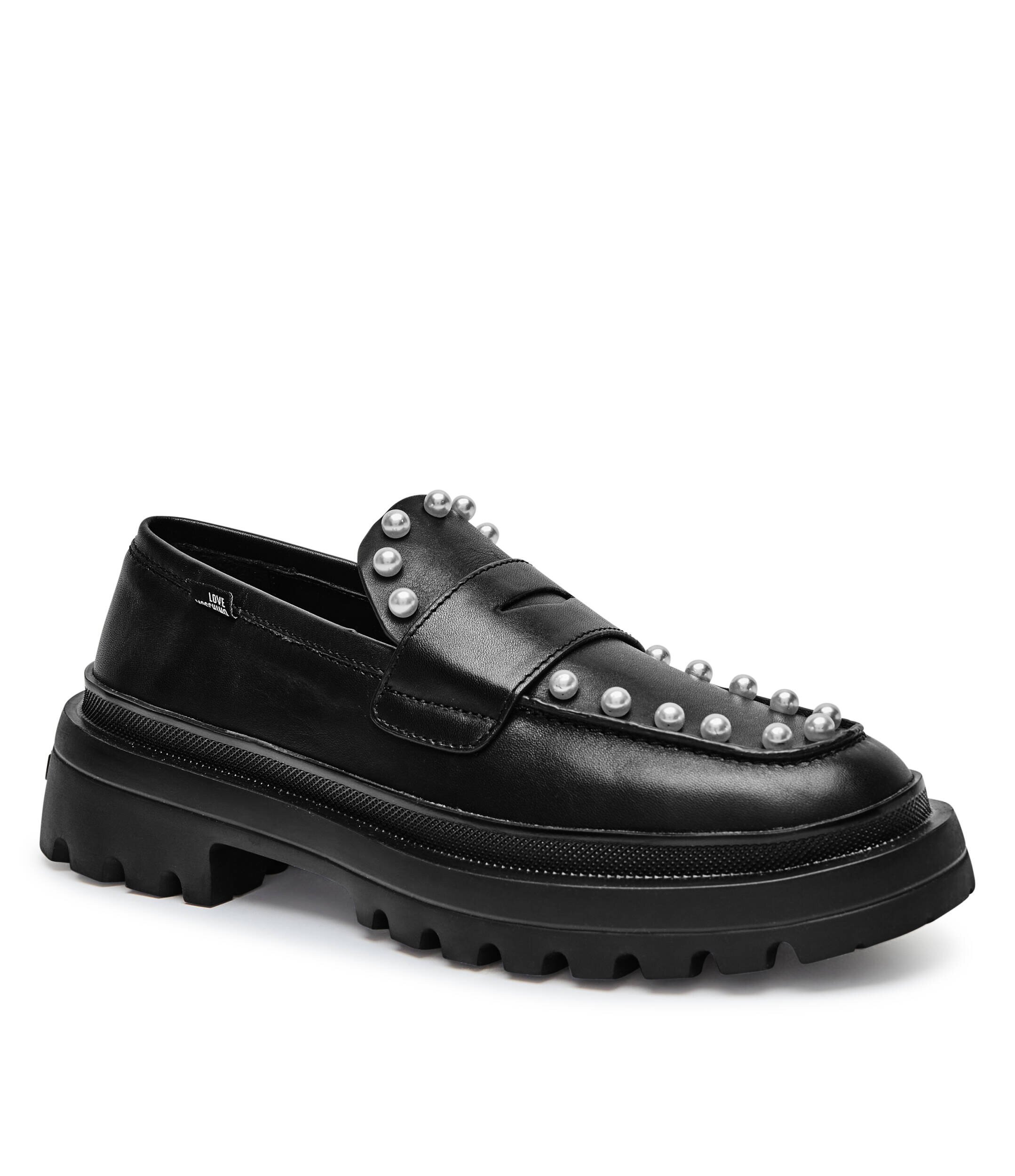 Love Moschino De piele pantofi loafer