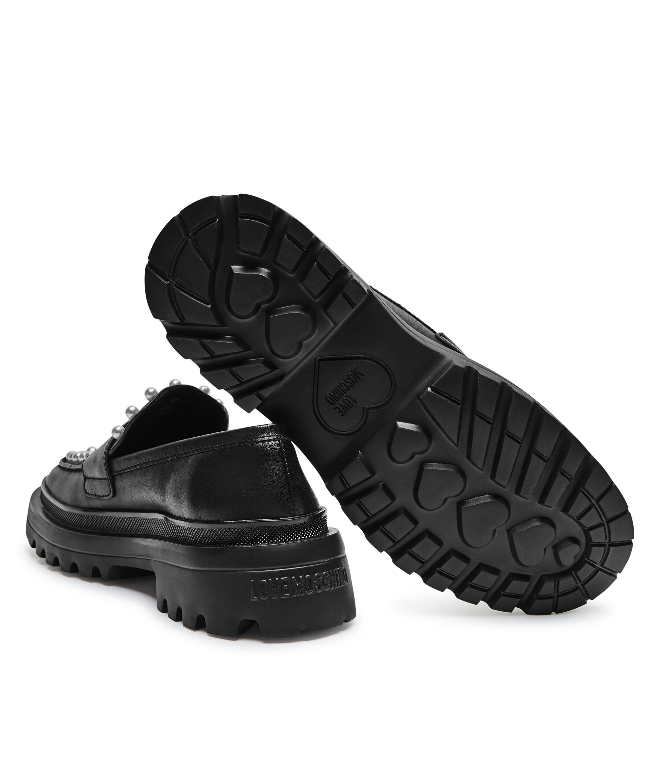 Love Moschino De piele pantofi loafer