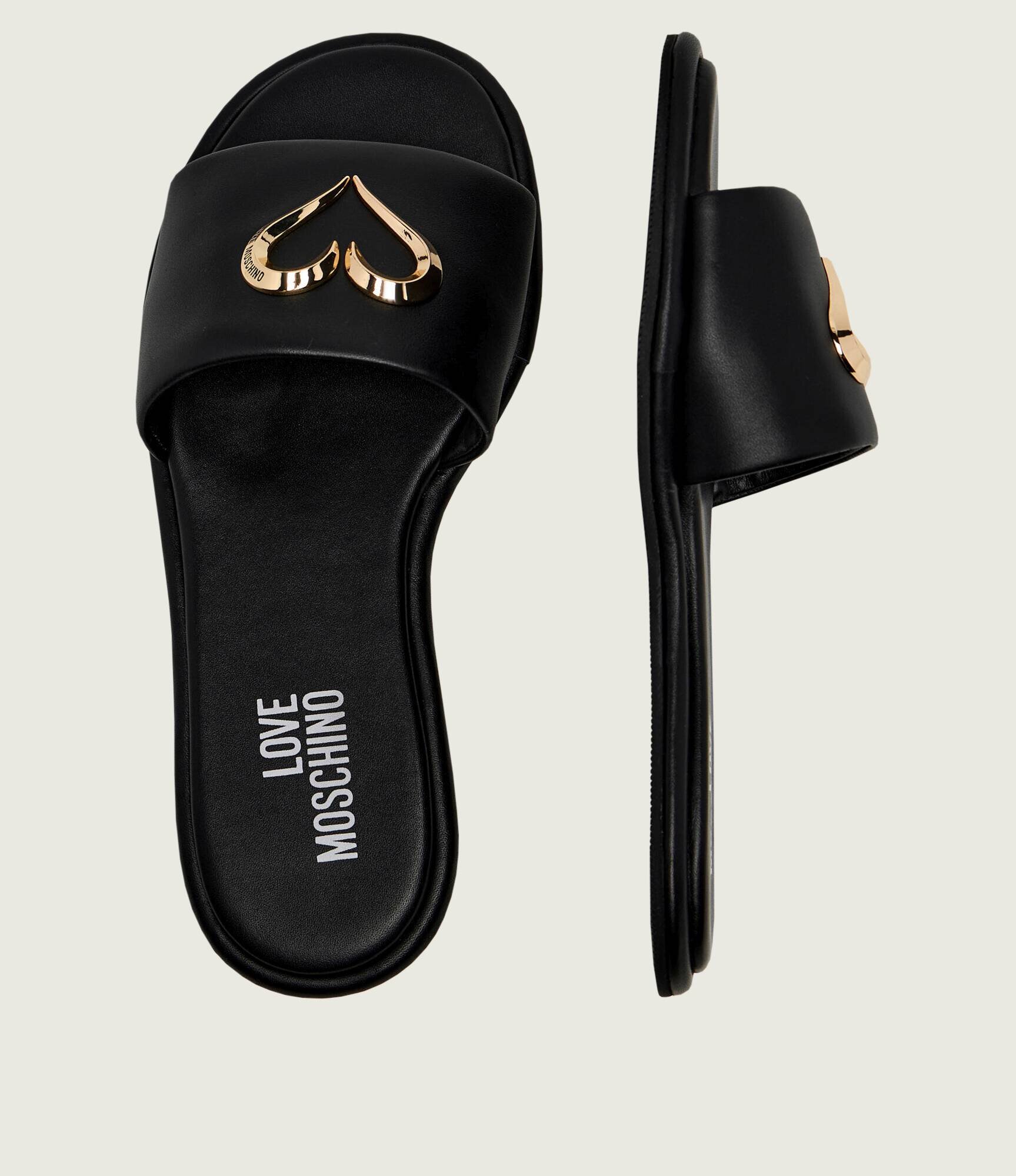 Love Moschino De piele șlapi