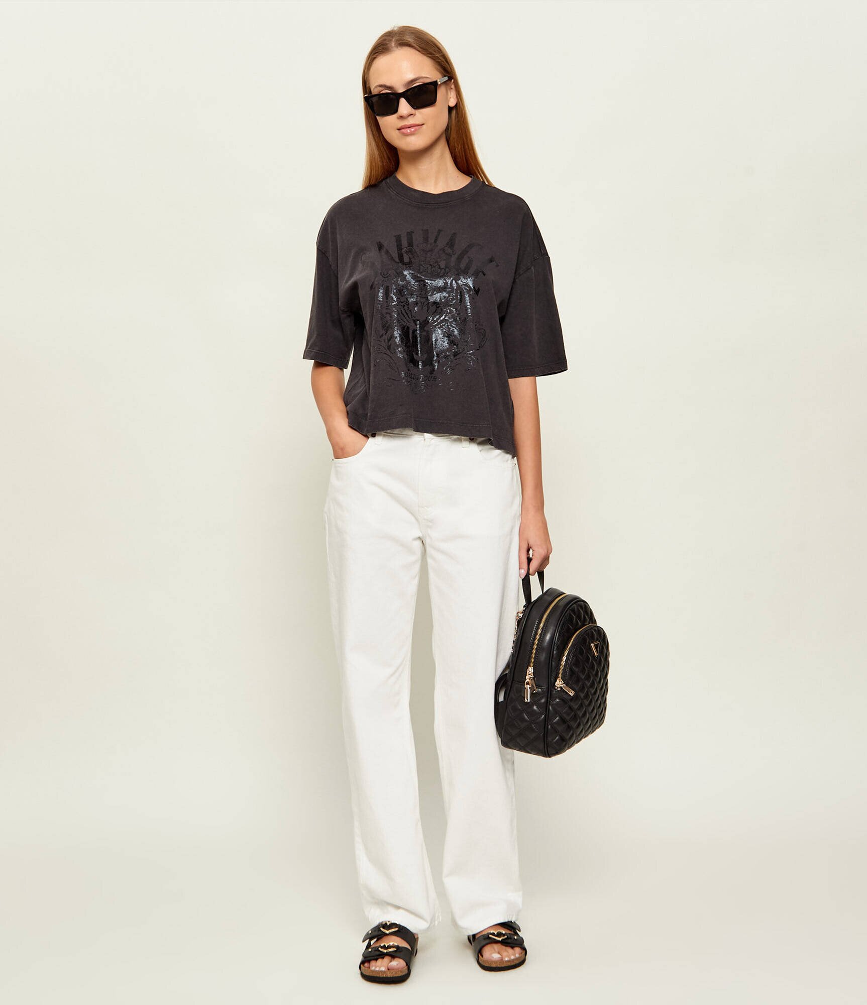 Love Moschino De piele șlapi