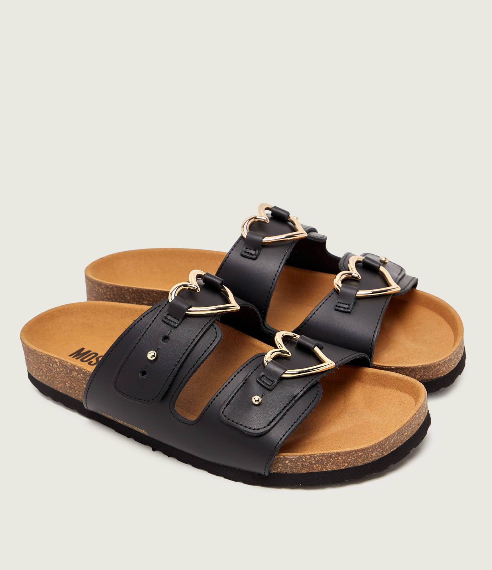 Love Moschino De piele șlapi