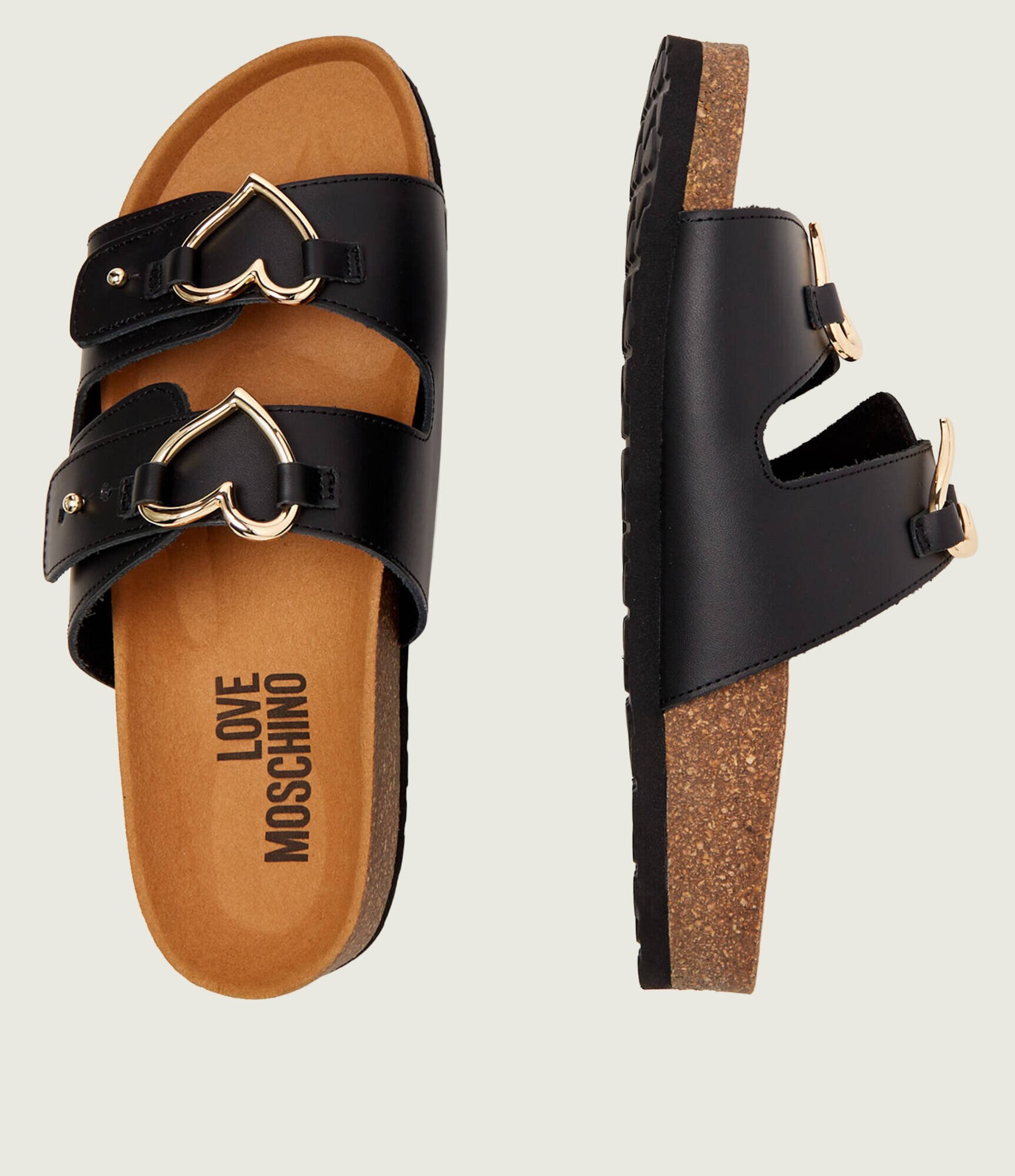 Love Moschino De piele șlapi