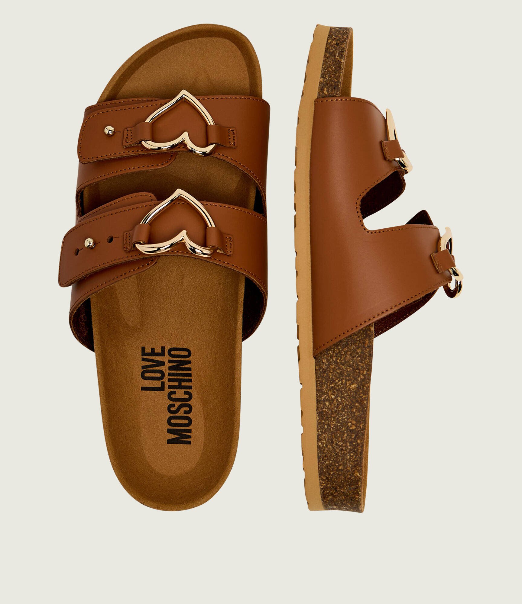 Love Moschino De piele șlapi