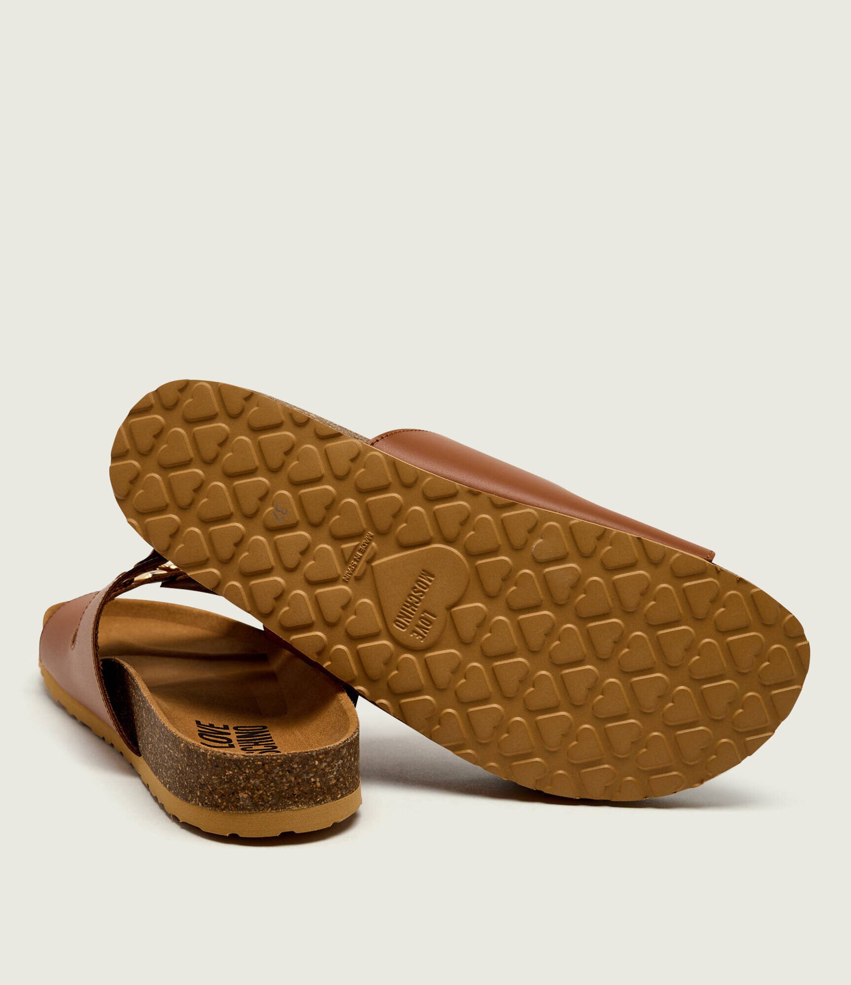 Love Moschino De piele șlapi