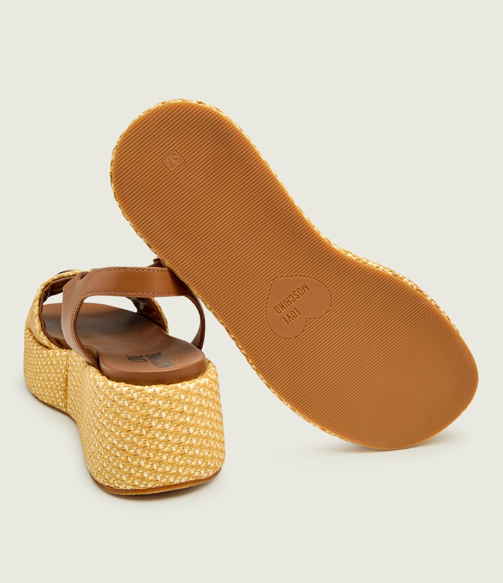 Love Moschino Sandale cu adaos de piele