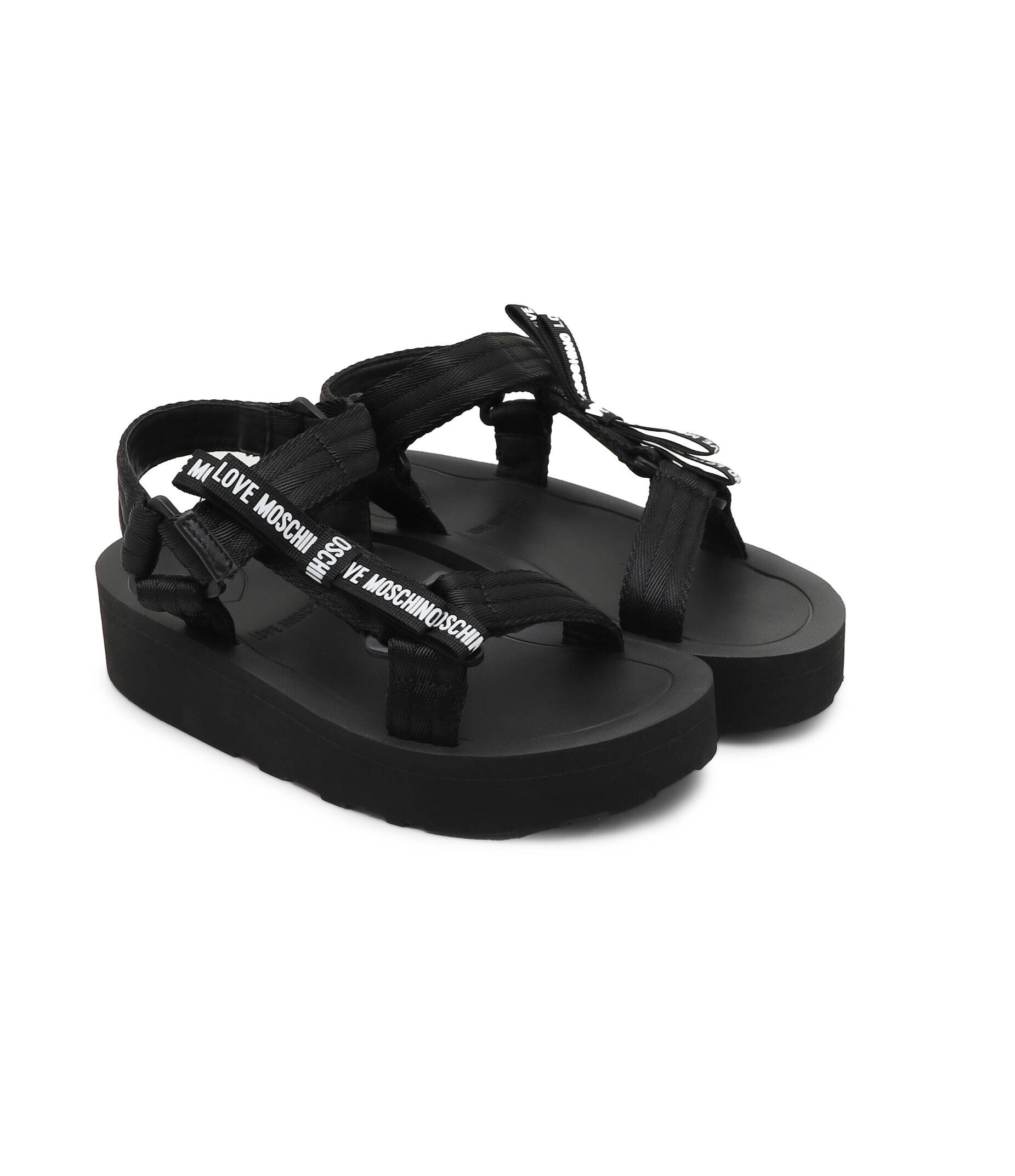 Love Moschino Sandale cu adaos de piele