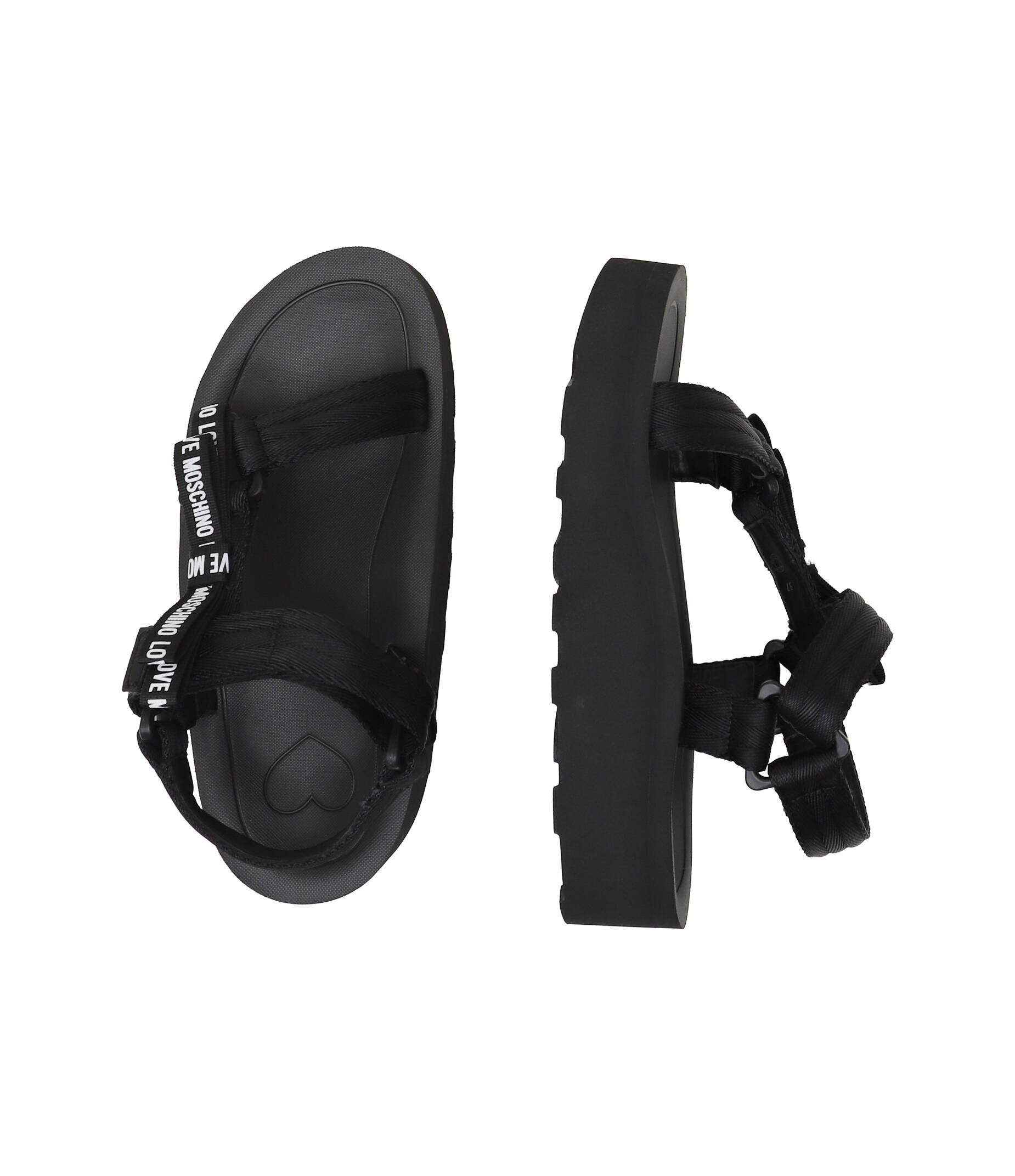 Love Moschino Sandale cu adaos de piele
