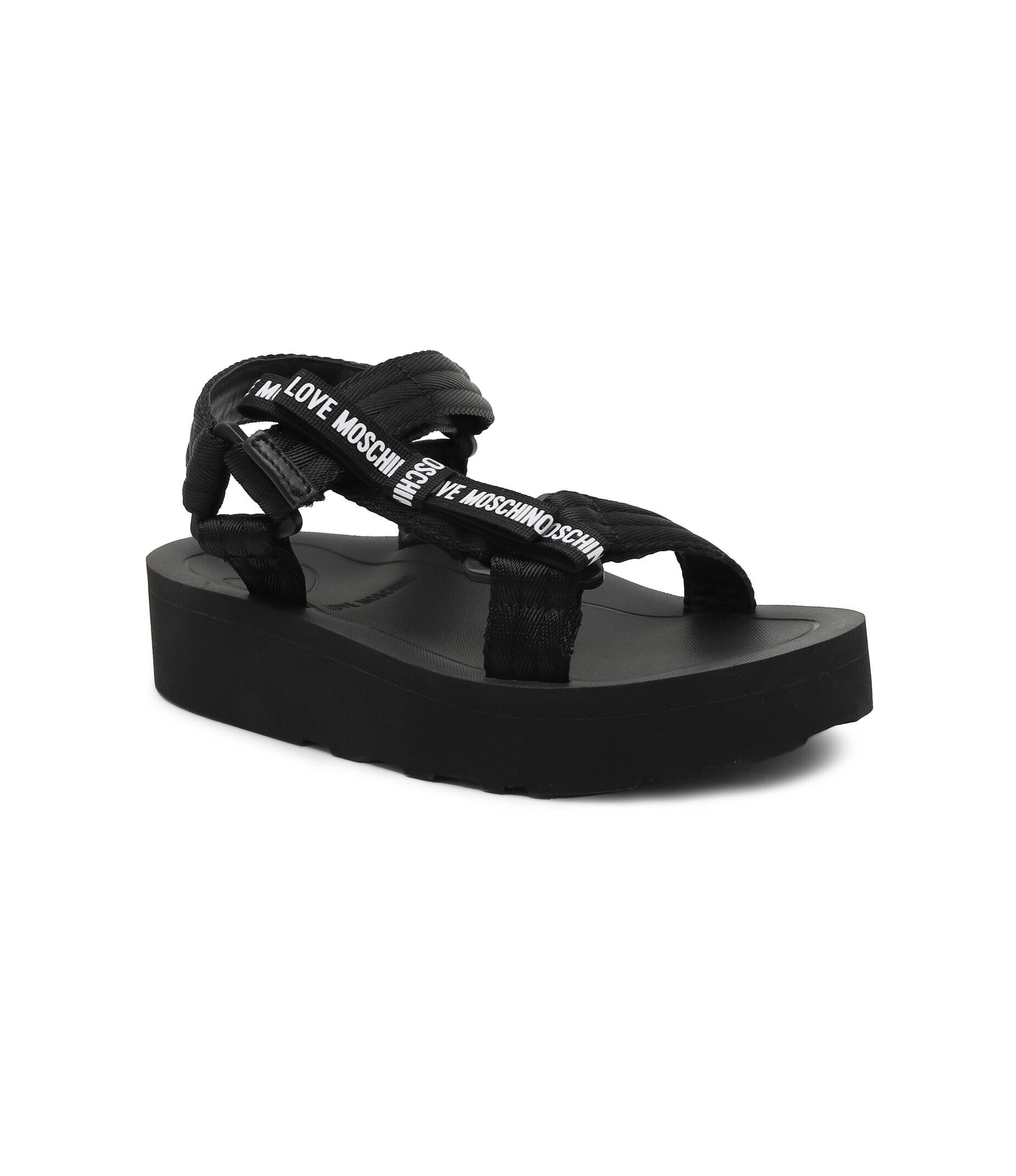 Love Moschino Sandale cu adaos de piele