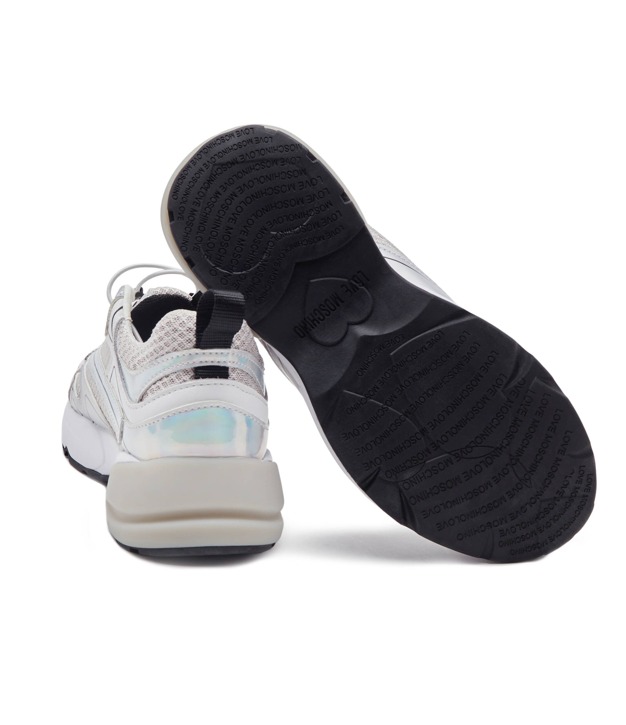 Love Moschino Sneakers cu adaos de piele