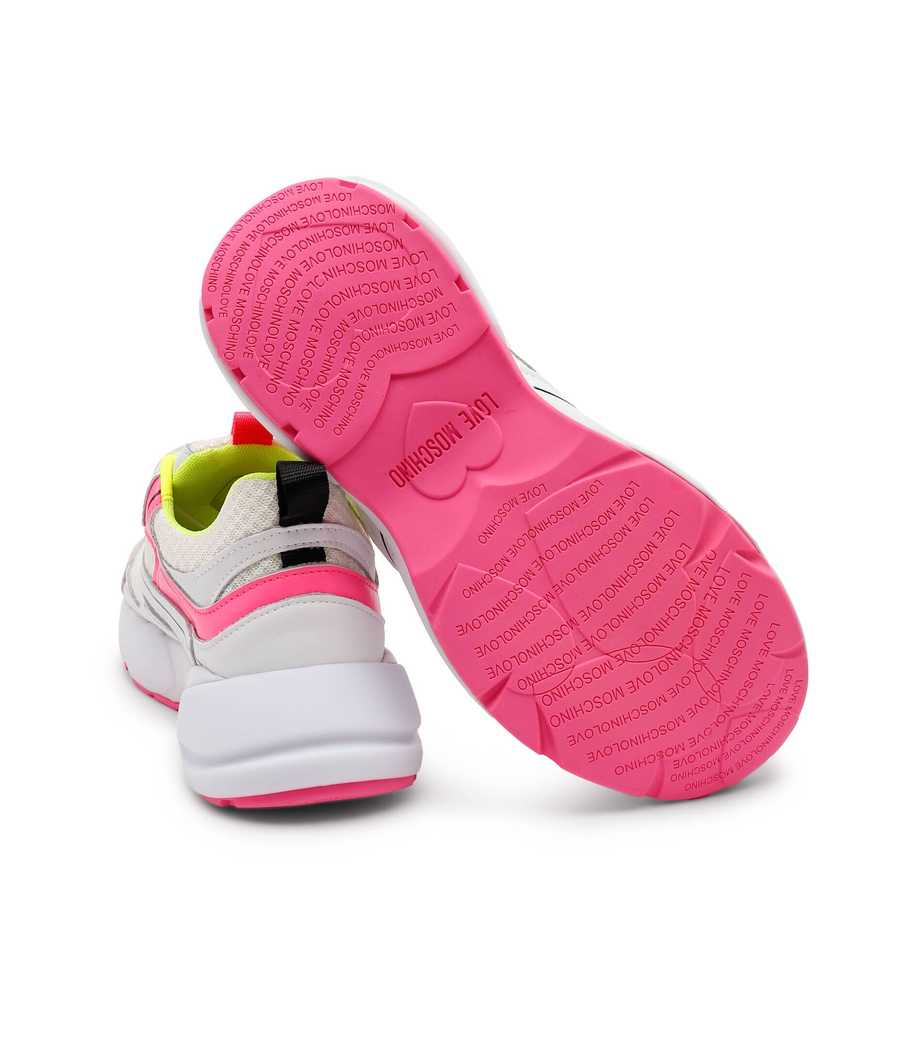 Love Moschino Sneakers cu adaos de piele