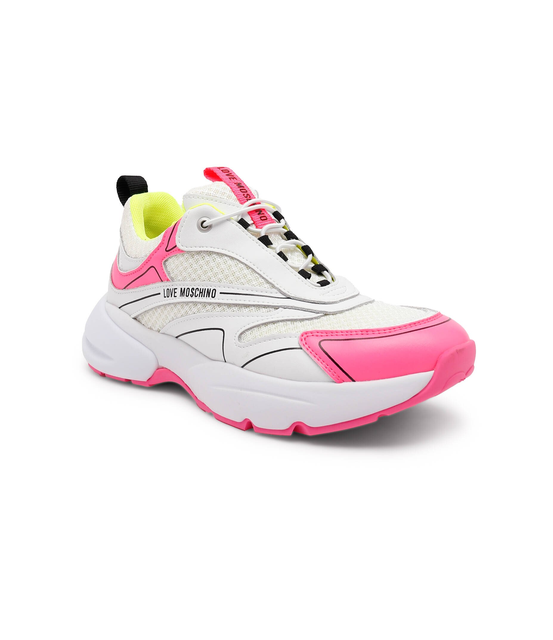 Love Moschino Sneakers cu adaos de piele