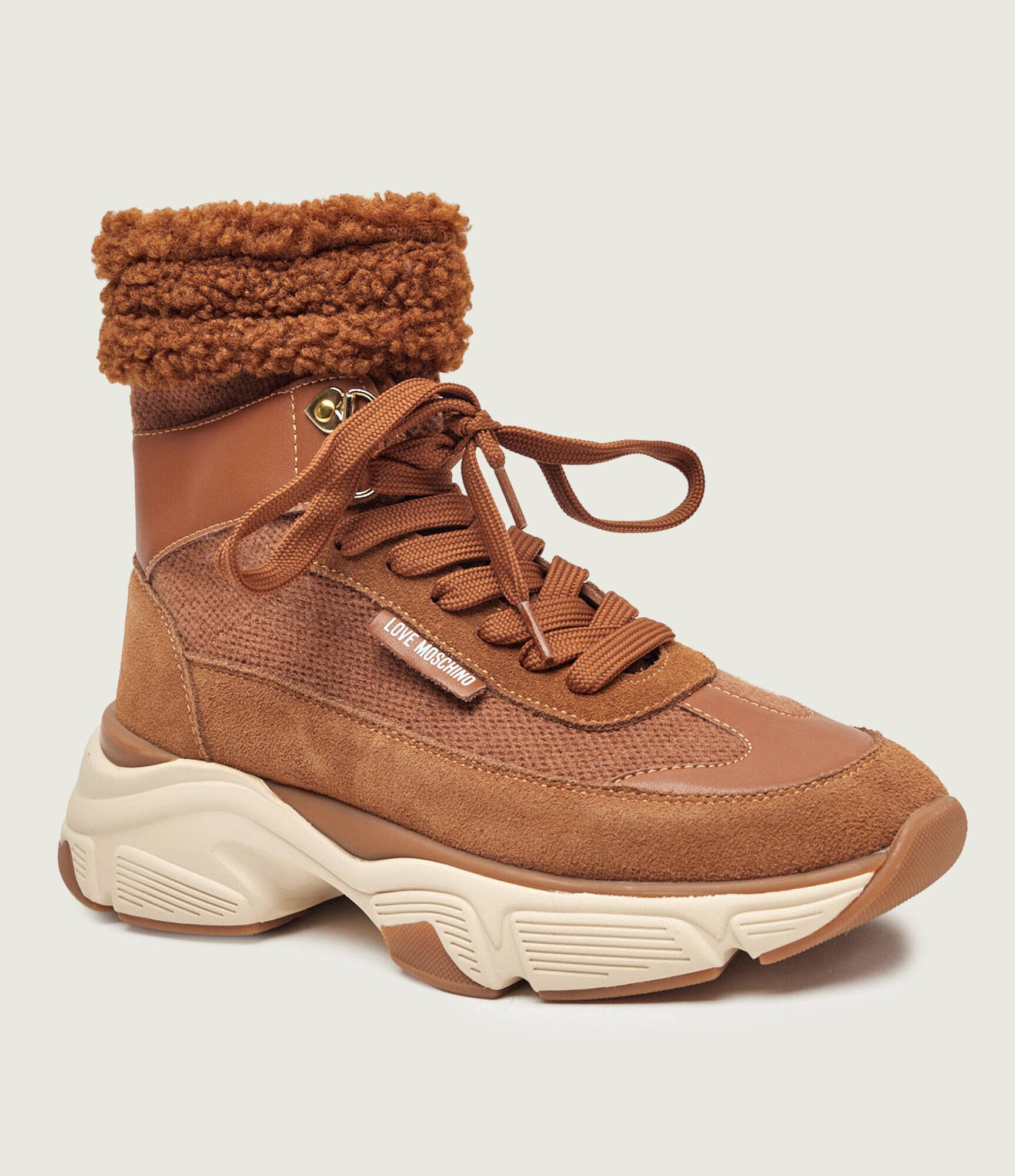 Love Moschino Sneakers | piele întoarsă | shearling
