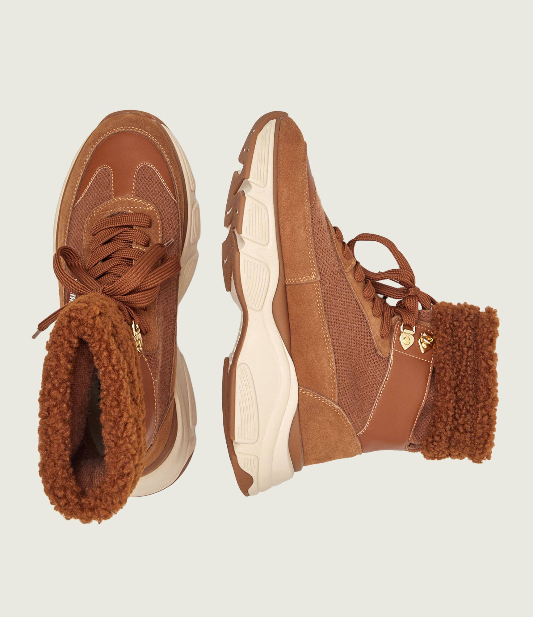 Love Moschino Sneakers | piele întoarsă | shearling