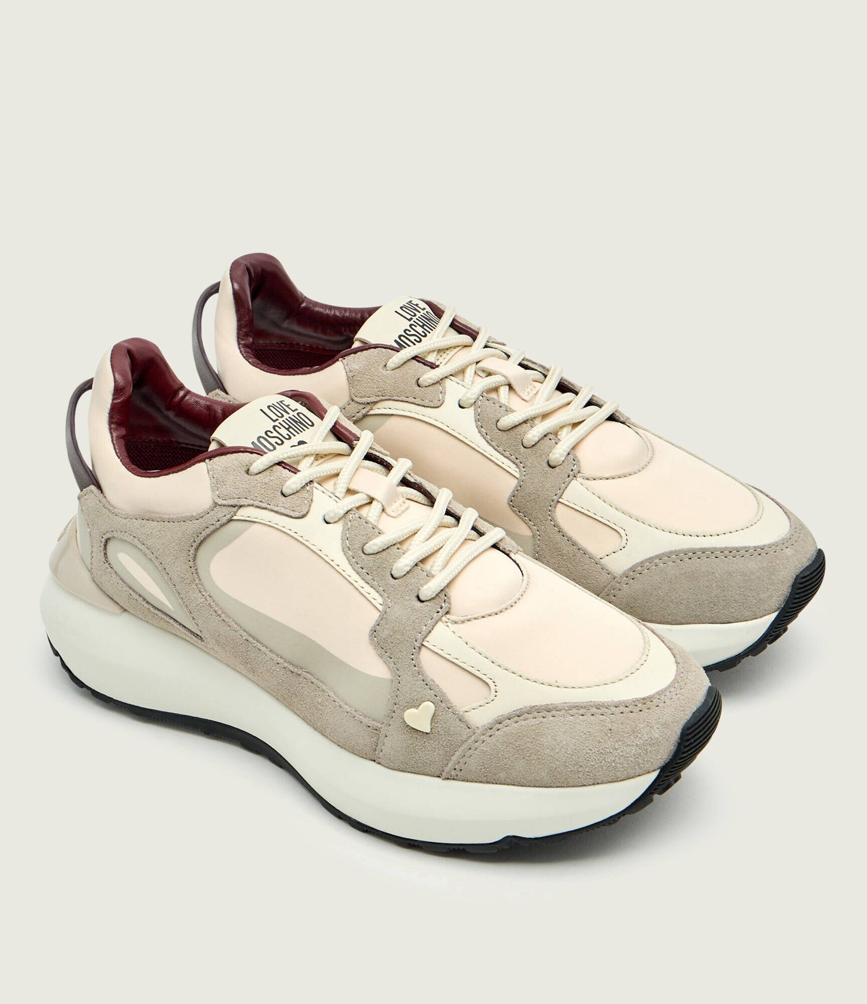 Love Moschino Sneakers SPEED55 cu adaos de piele