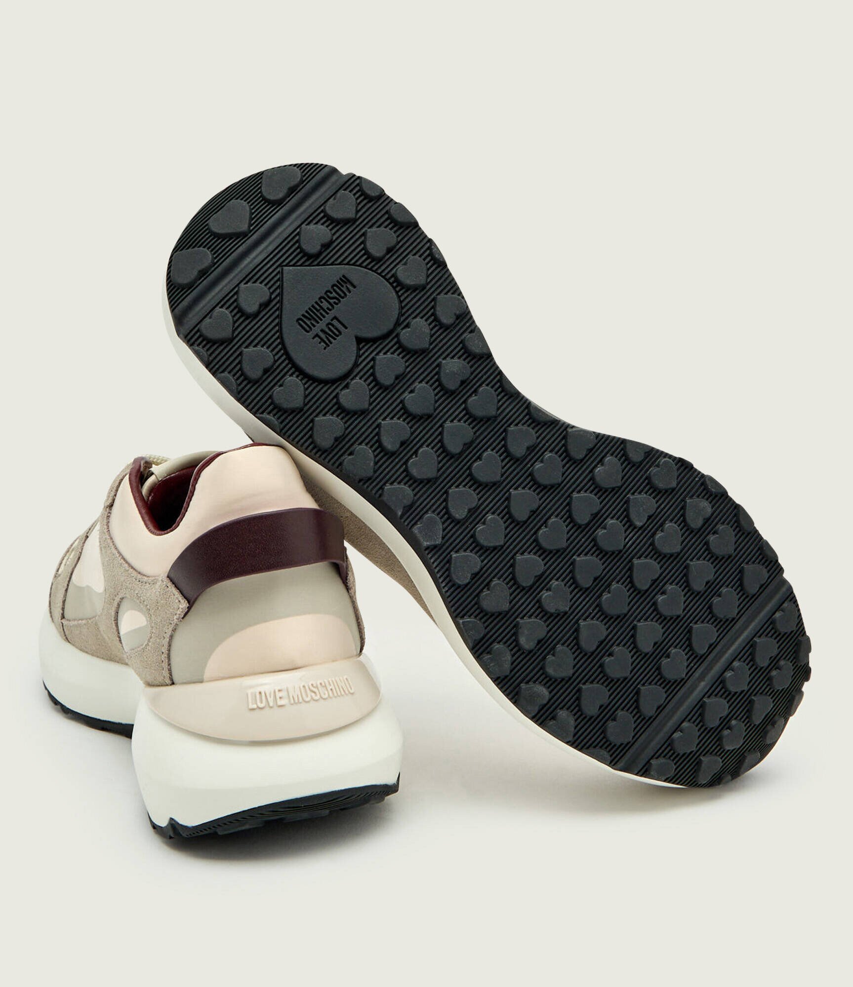 Love Moschino Sneakers SPEED55 cu adaos de piele