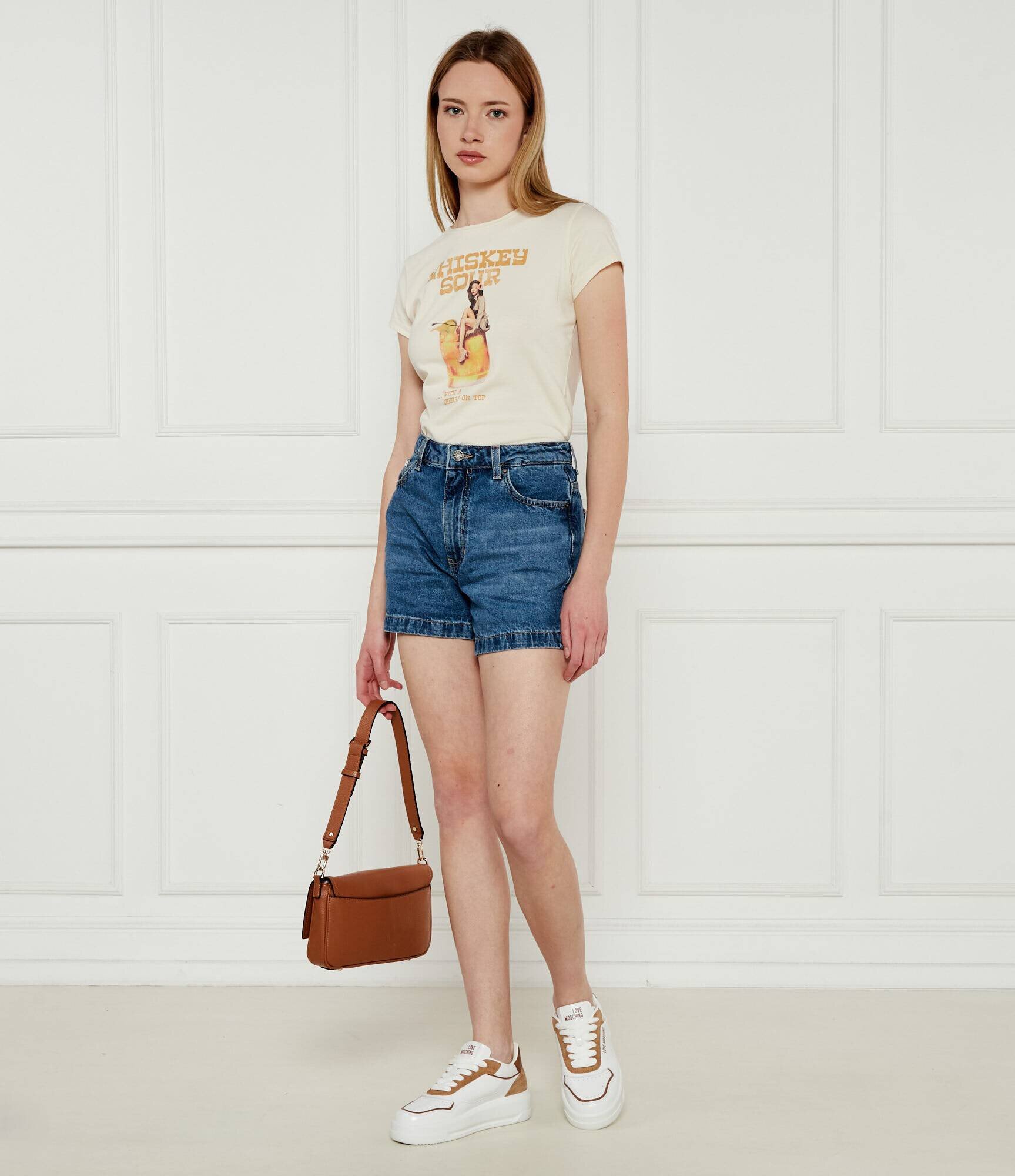 Love Moschino Teniși din piele | piele întoarsă