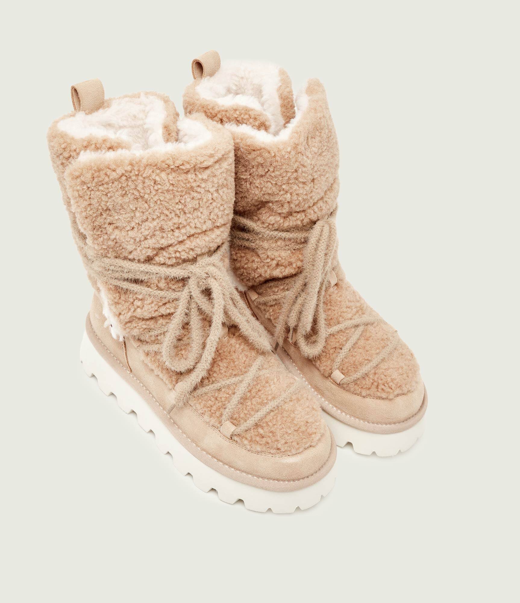 Marc Cain Bocanci | shearling cu adaos de piele