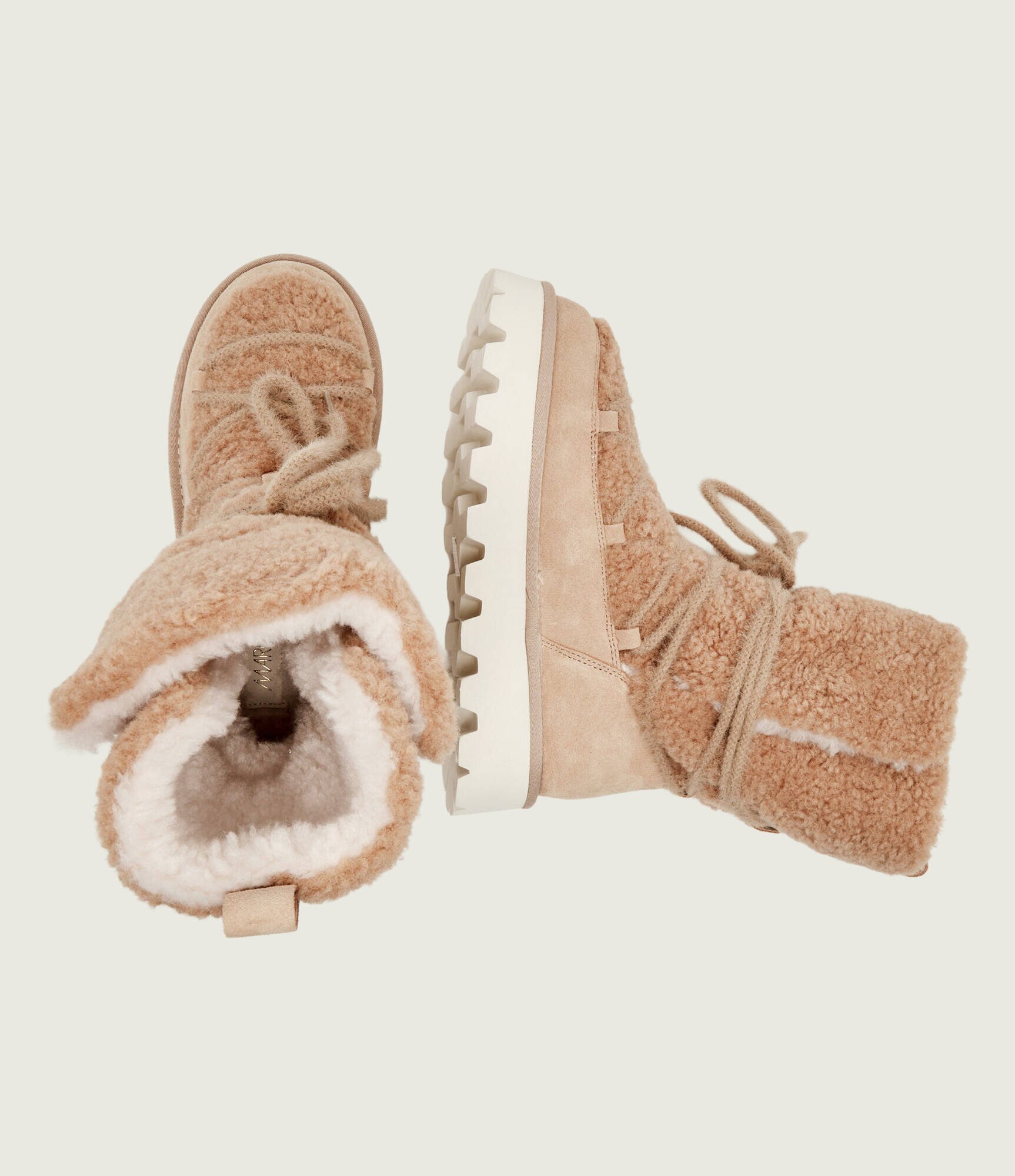 Marc Cain Bocanci | shearling cu adaos de piele