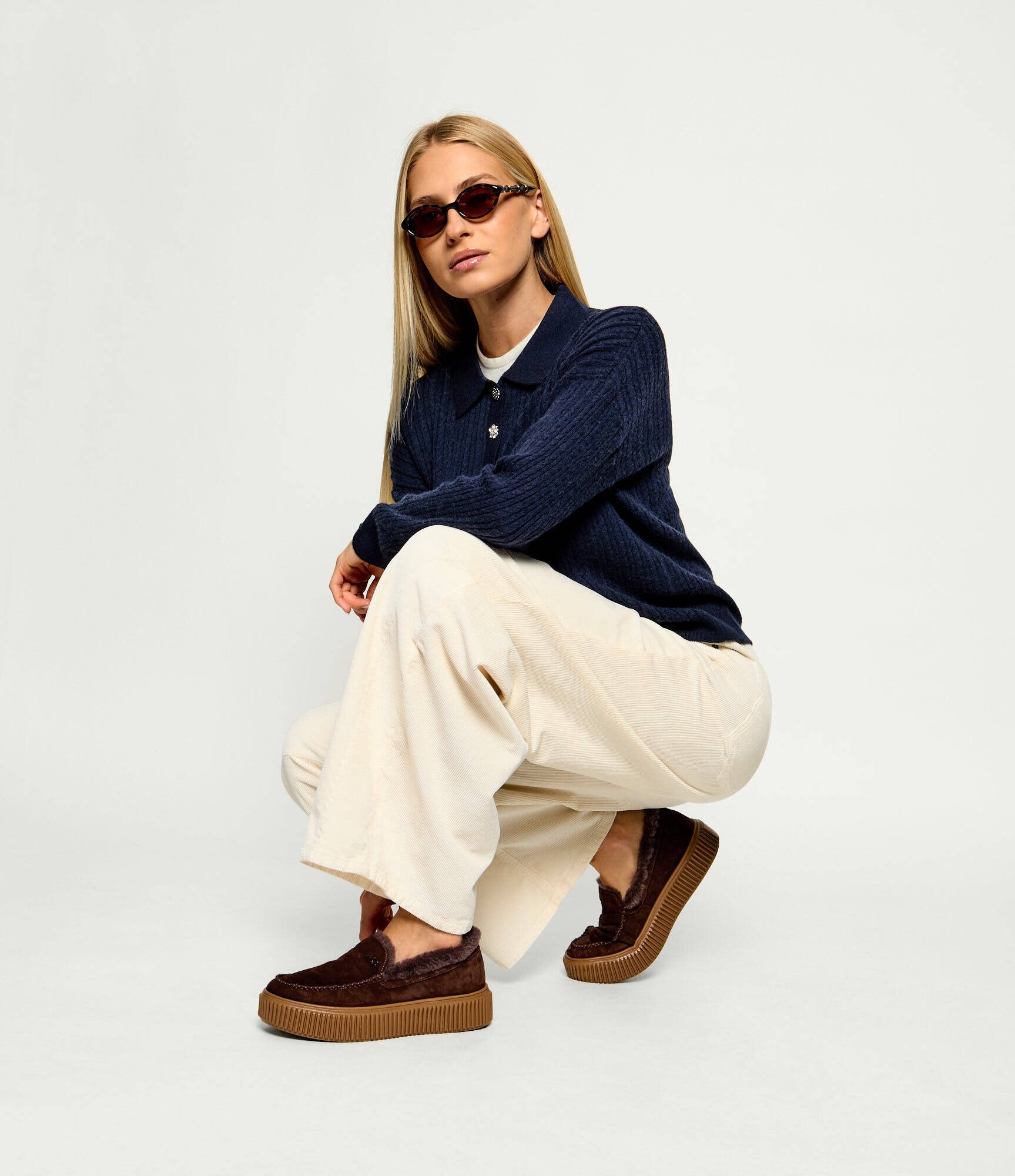 Marc Cain Căptușite pantofi loafer | zamsz | shearling