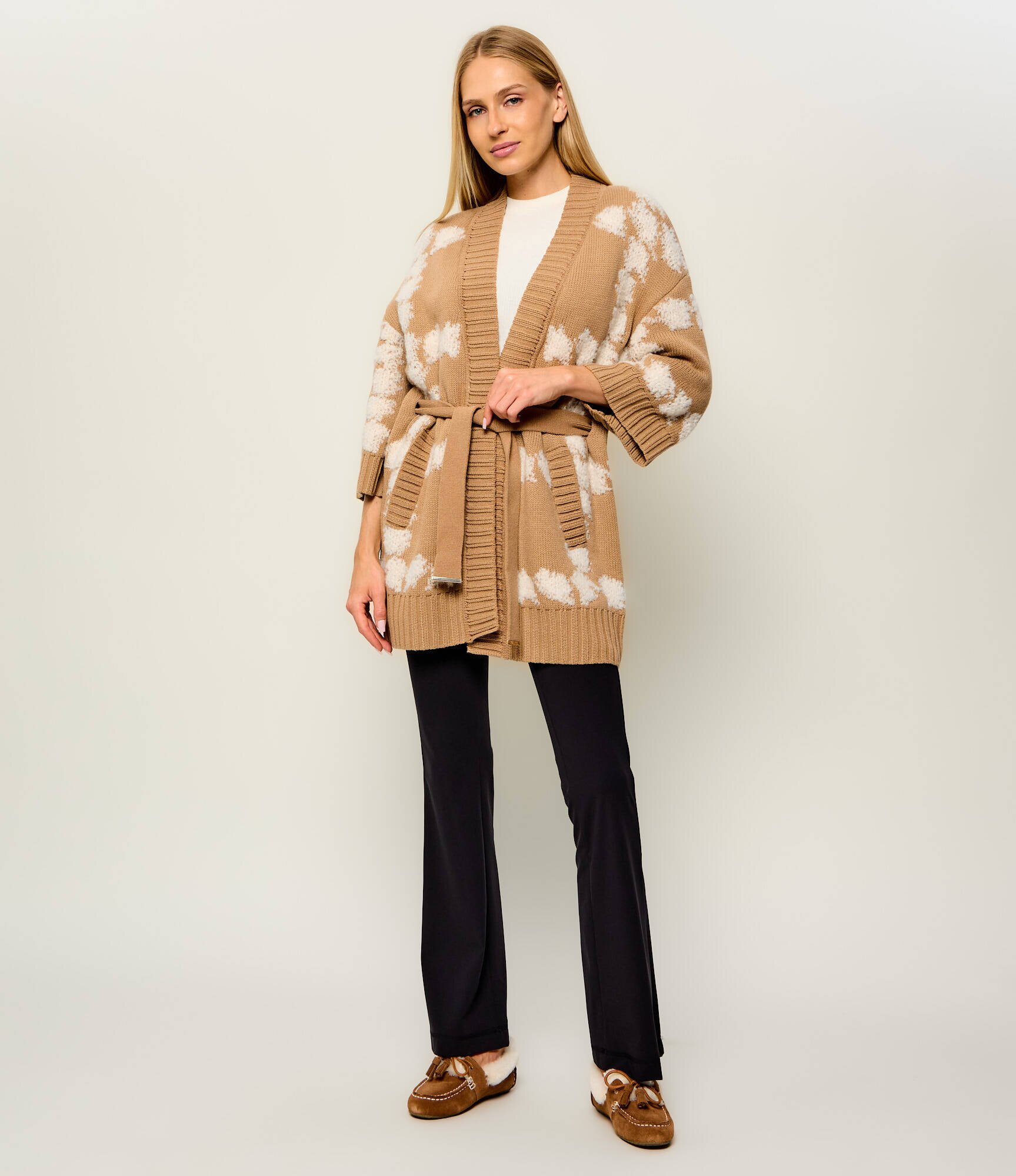 Marc Cain Cardigan | Loose fit cu adaos de lână