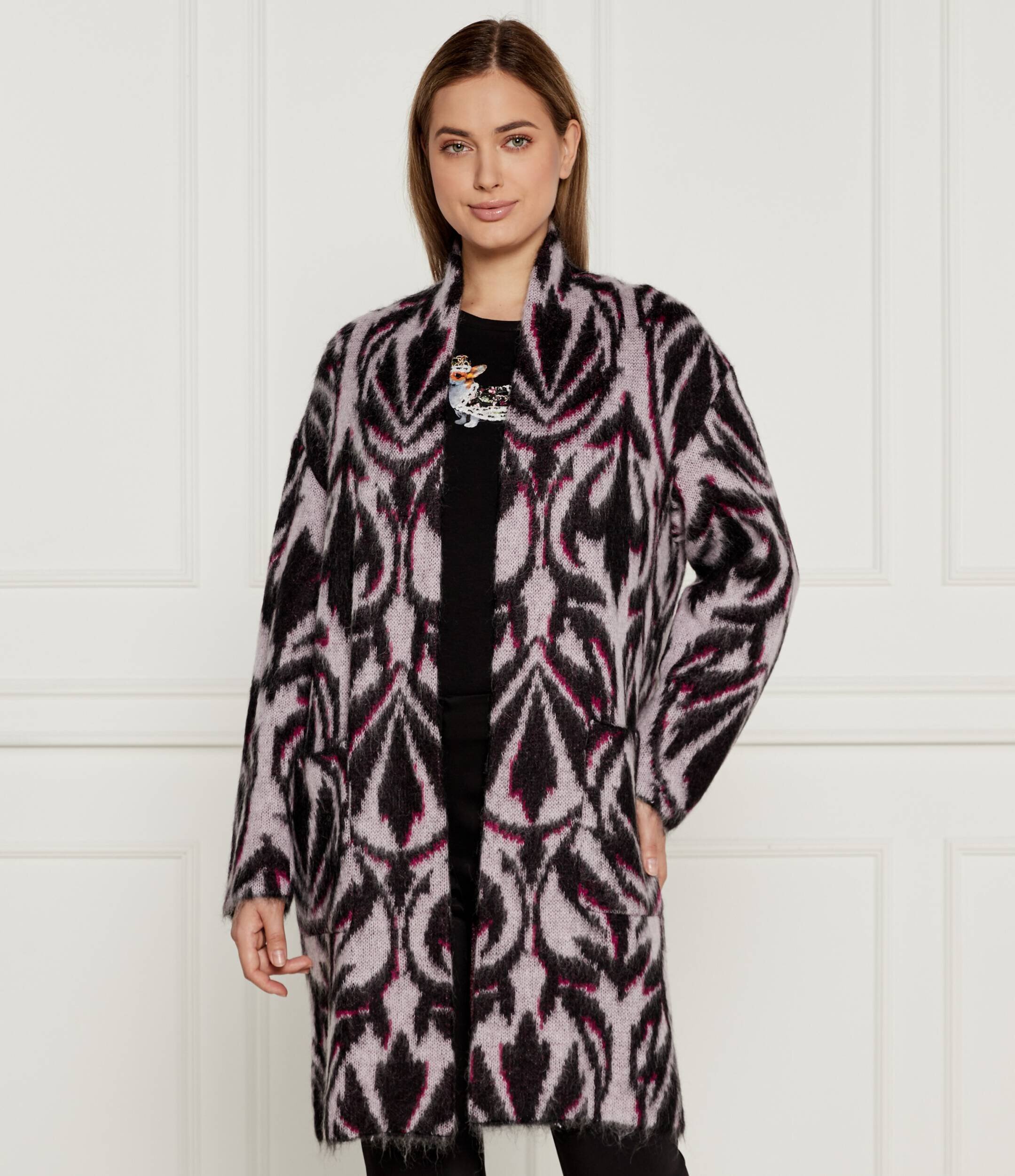 Marc Cain Cardigan | Loose fit cu adaos de lână