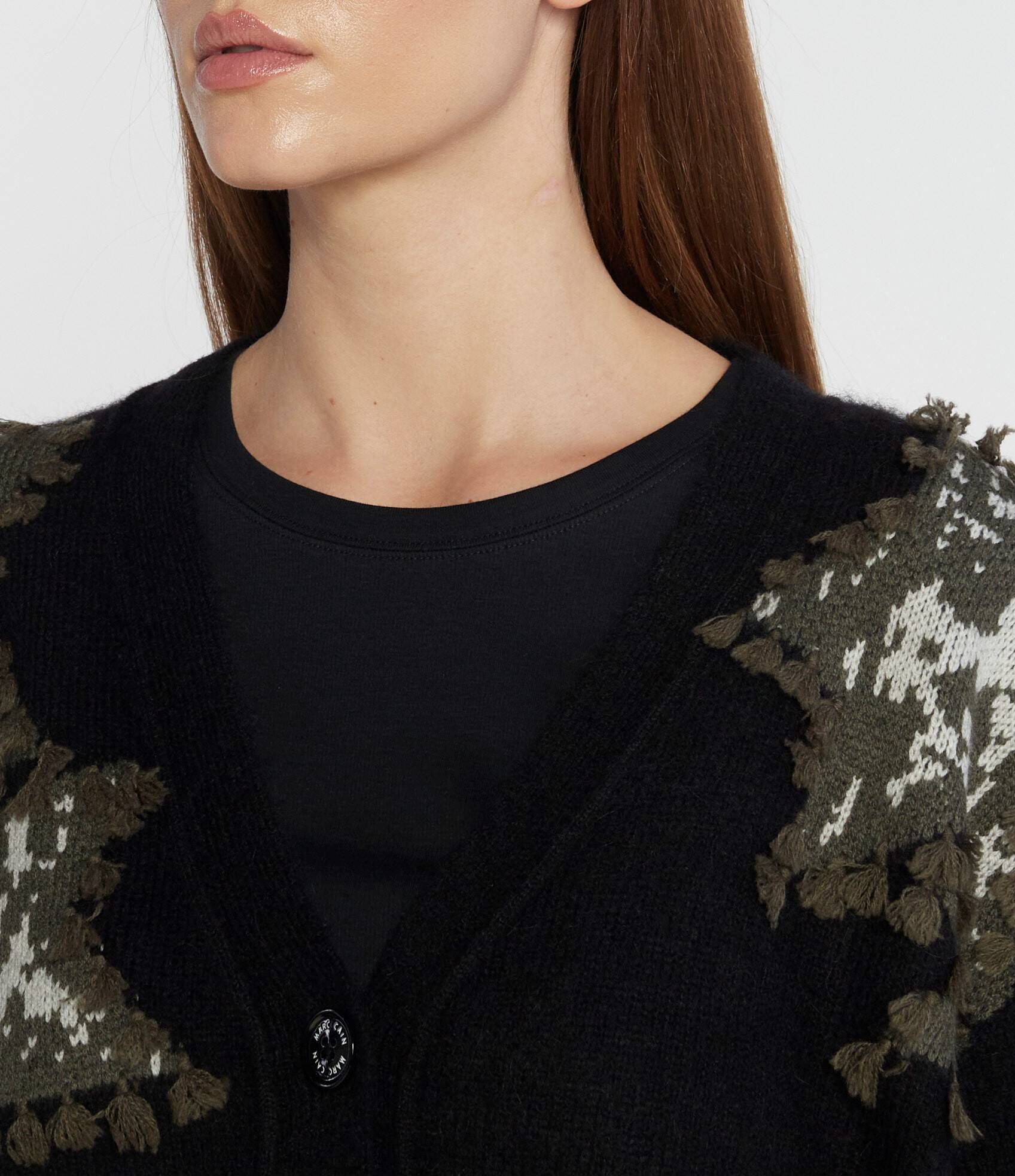 Marc Cain Cardigan | Relaxed fit cu adaos de lână