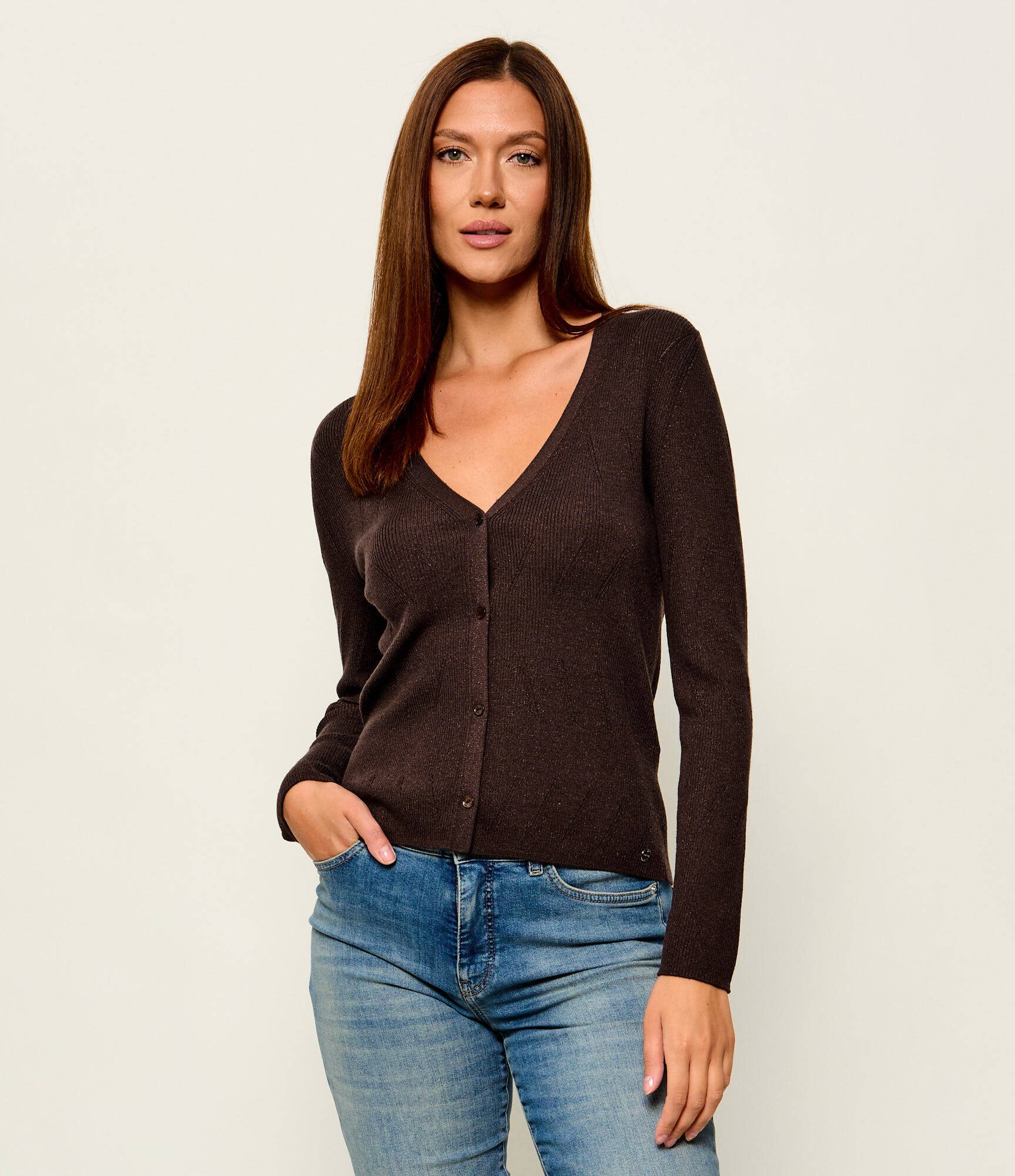 Marc Cain De lână cardigan | Slim Fit