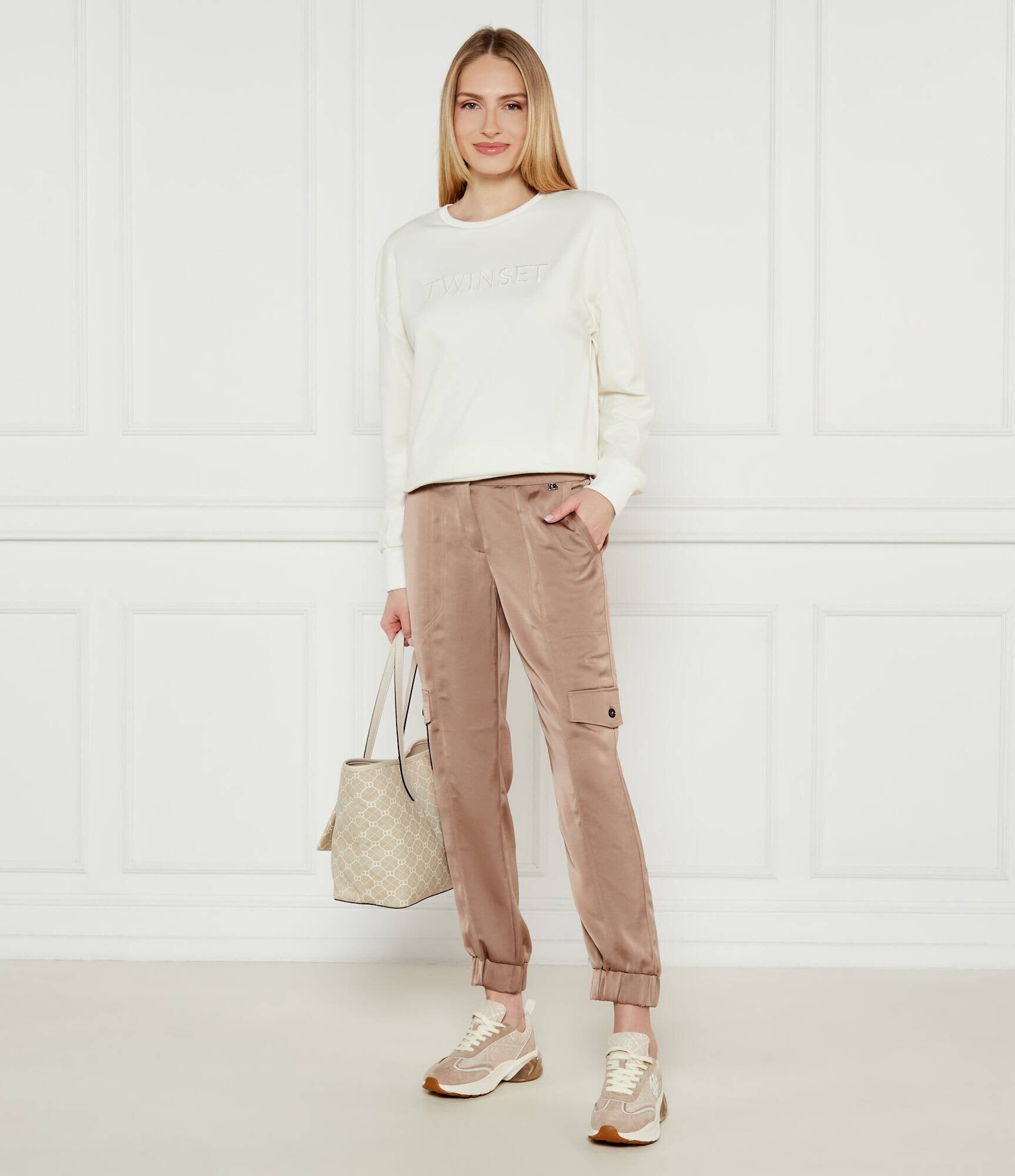 Marc Cain De satin pantaloni cargo Ridder | Relaxed fit