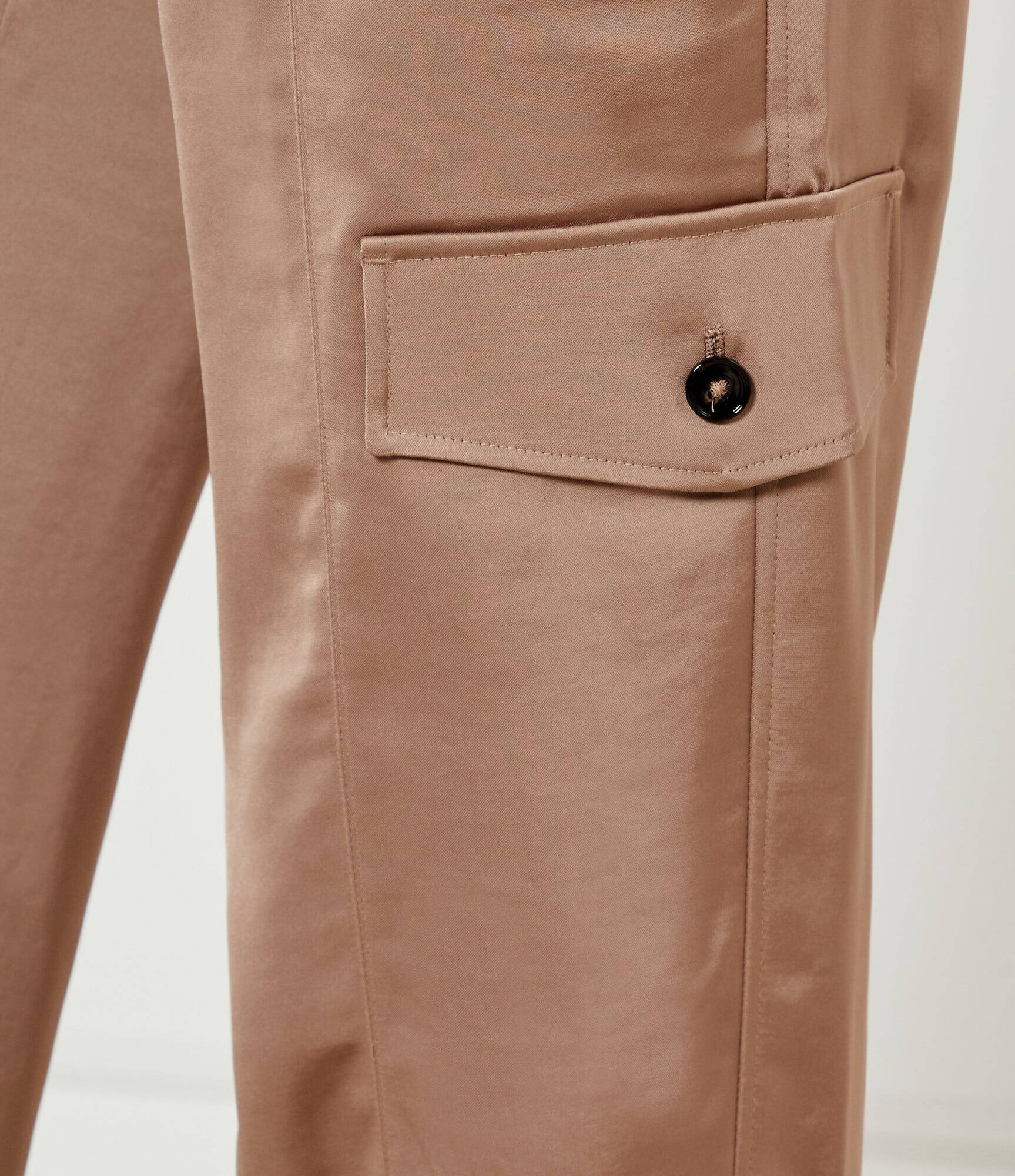 Marc Cain De satin pantaloni cargo Ridder | Relaxed fit