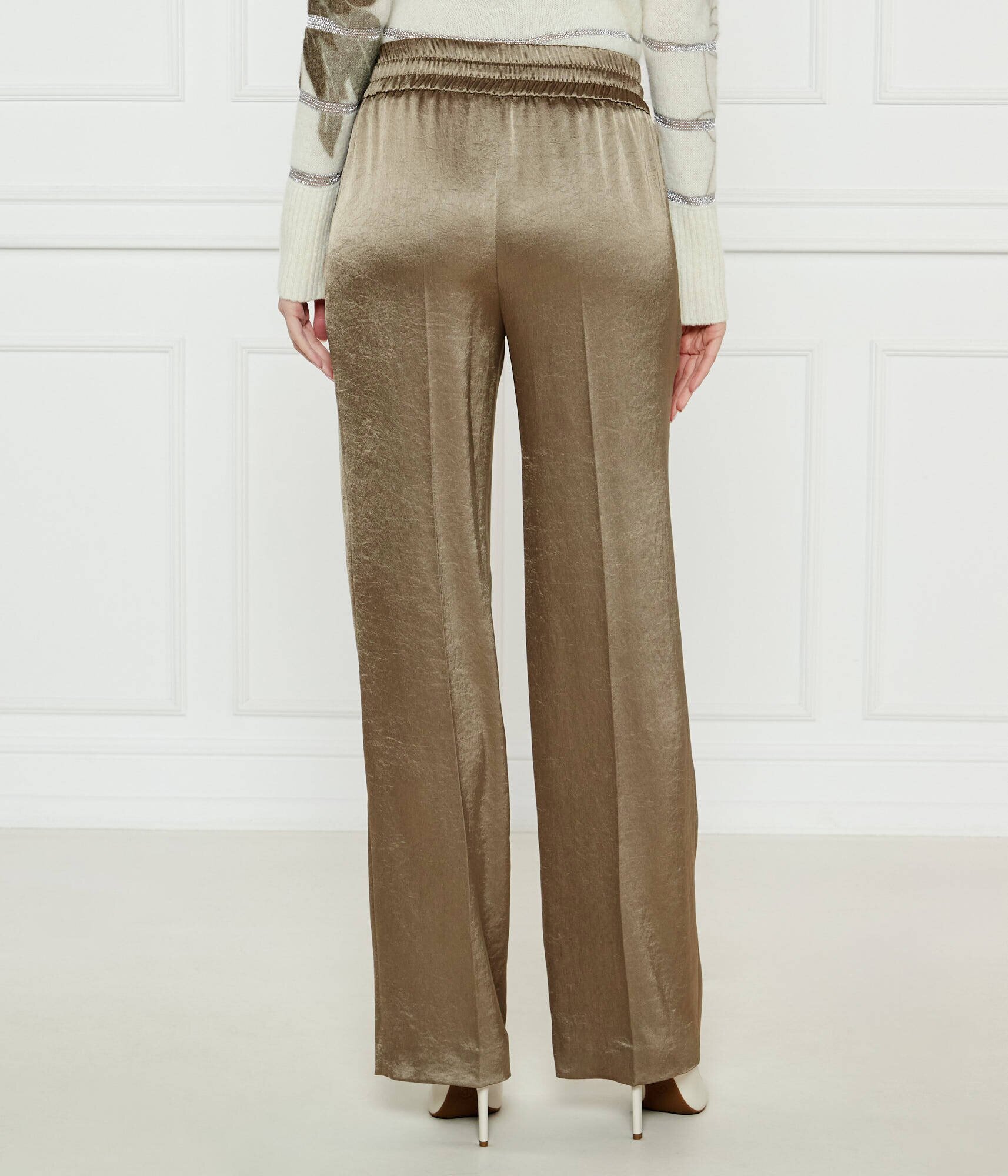 Marc Cain De satin pantaloni WASHINGTON | Loose fit | regular waist