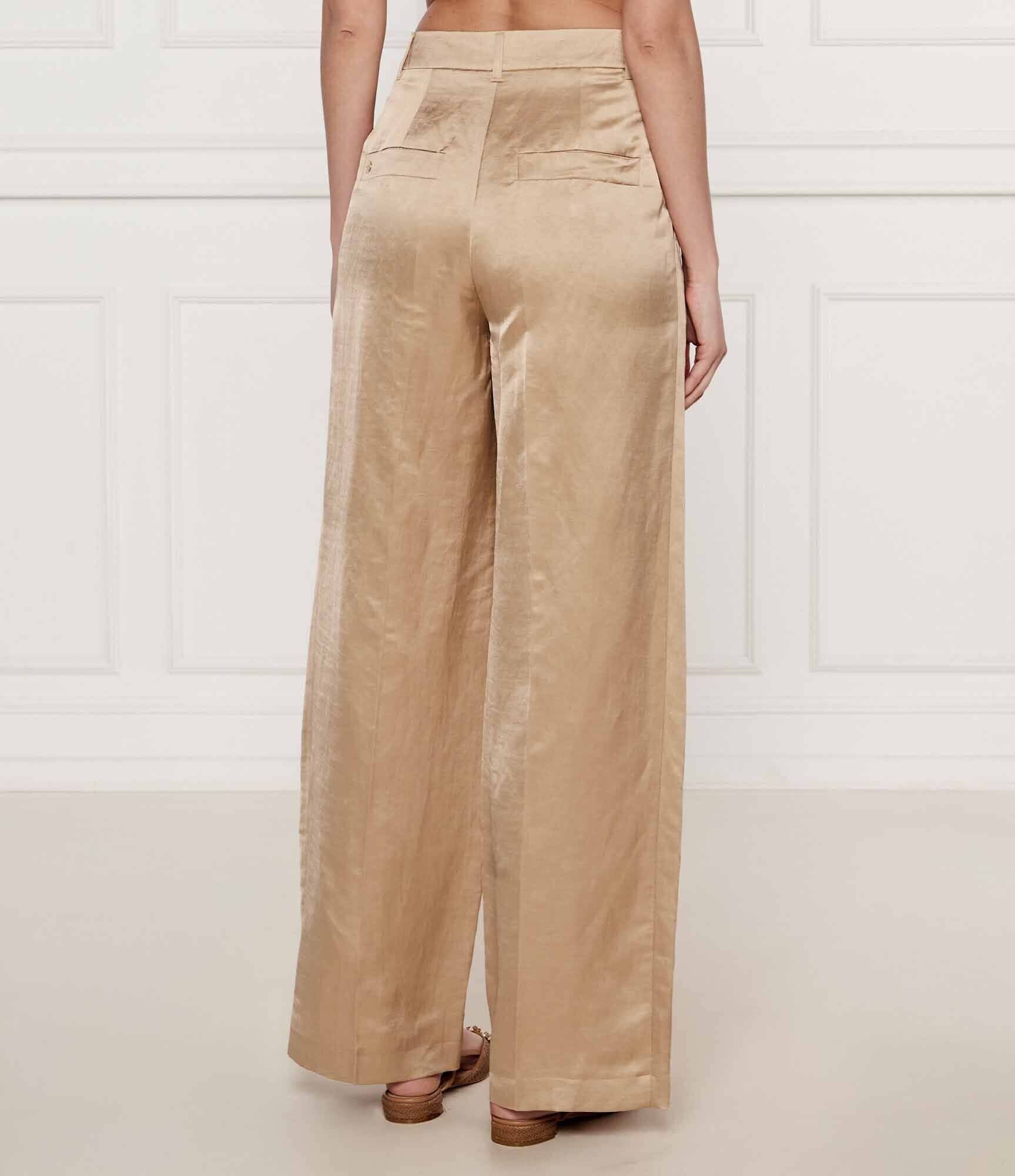 Marc Cain De satin pantaloni WICHITA | flare fit | cu adaos de in